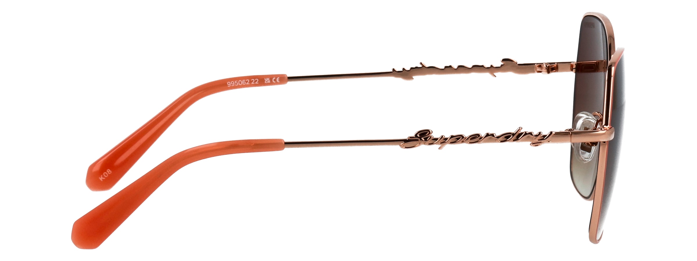 Superdry Lunettes de soleil »Modell 995062« Form Butterfly, Logoschriftzug auf Bügel, Metallfassung