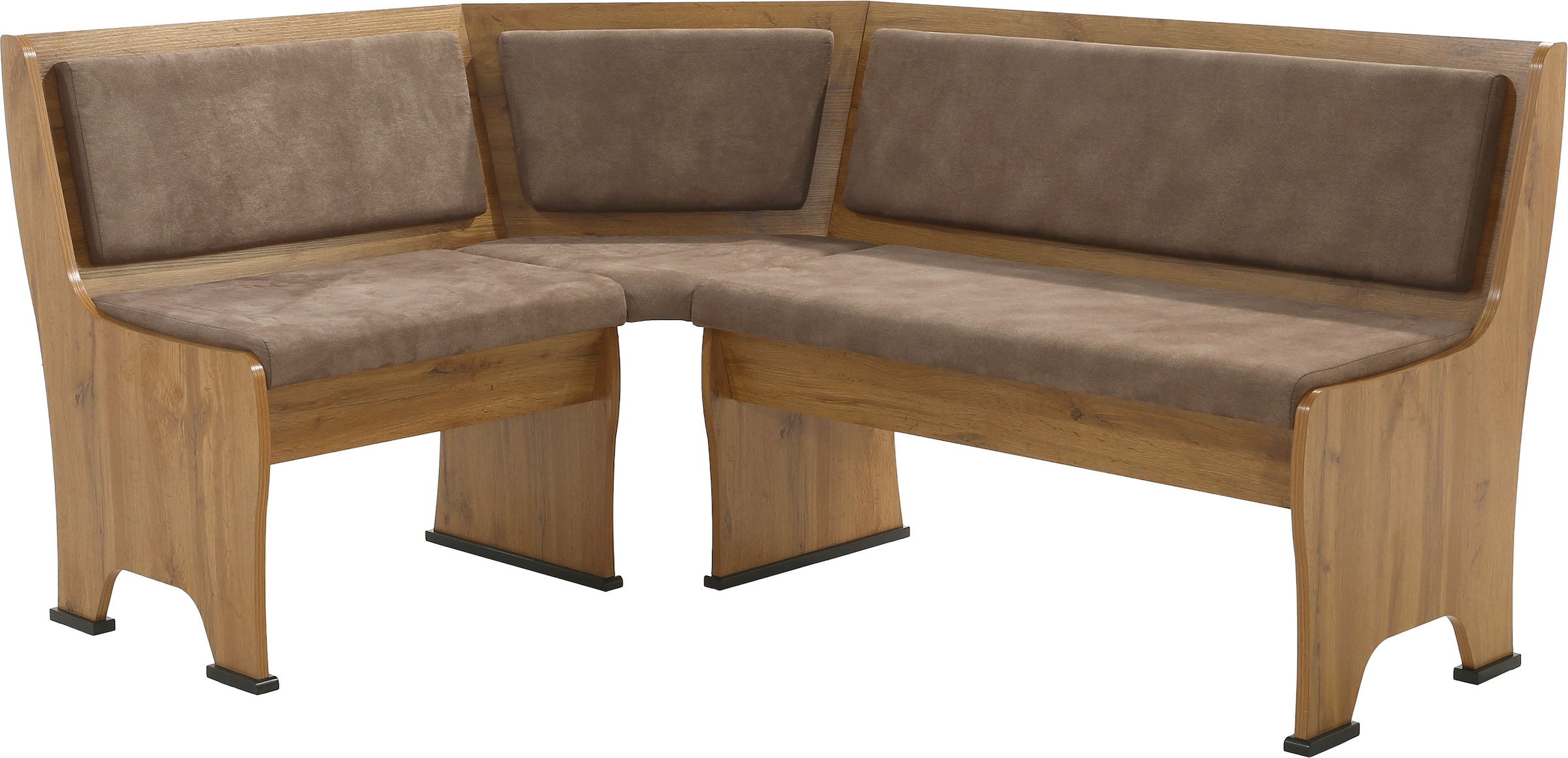 GOODproduct Ensemble de bancs d'angle »Theo (Set, 4-tlg. Tisch, Bank und 2 Stühle) 2 Farben wählbar« Bank links/rechts montierbar, mit Stauraum, Stühle im 2er Set