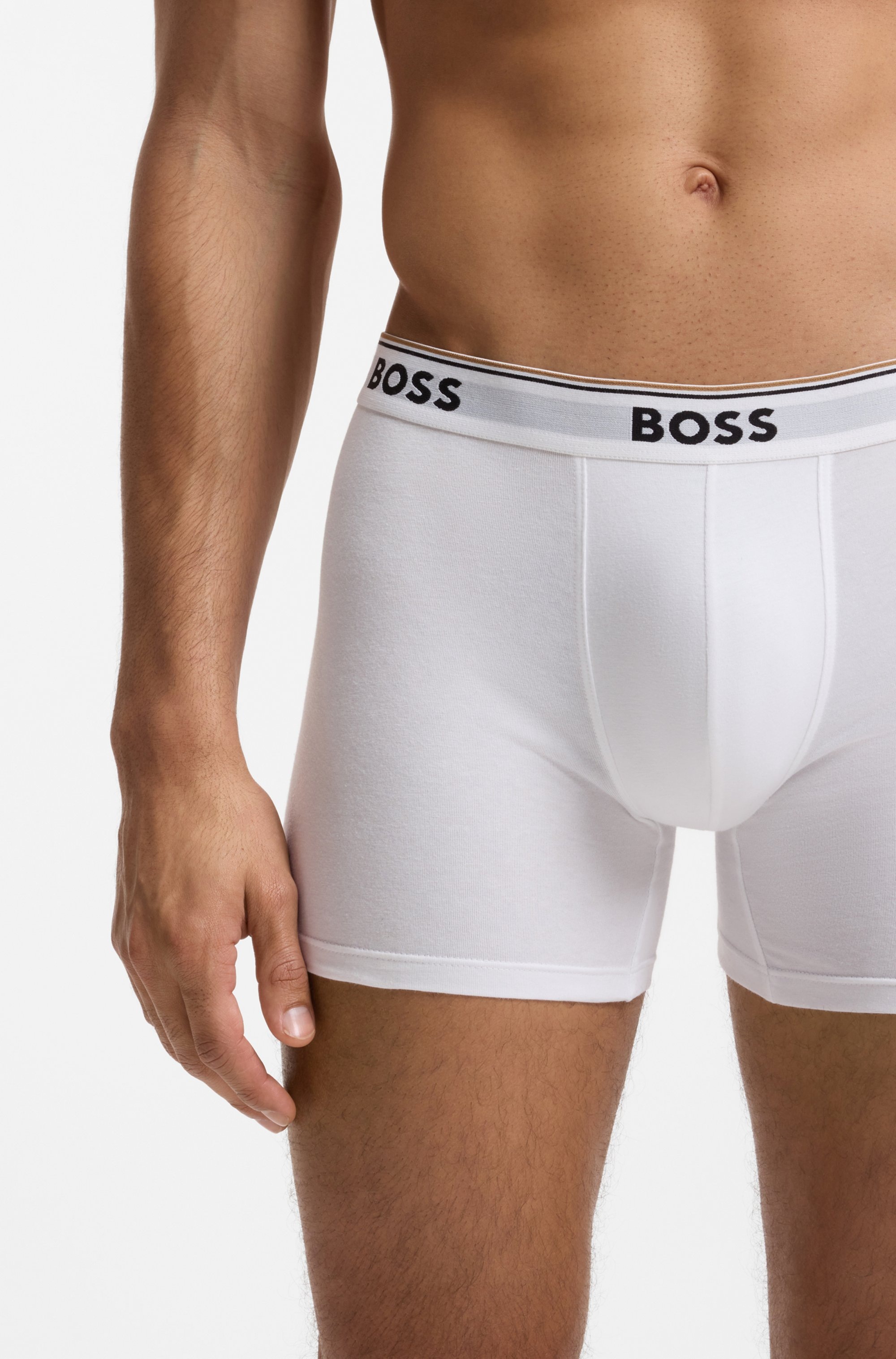 BOSS Boxer »Boxer 3 PACK« mit farblich passendem Webbund