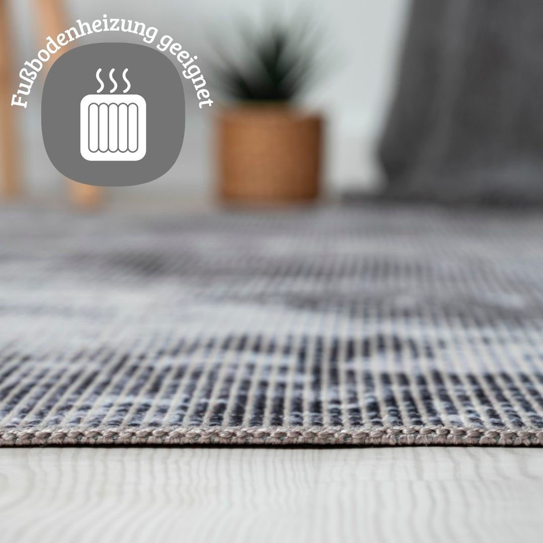 Home affaire Teppich »Mülenen«, rechteckig, Kurzflor, modernes Design, waschbar, In- und Outdoor geeignet