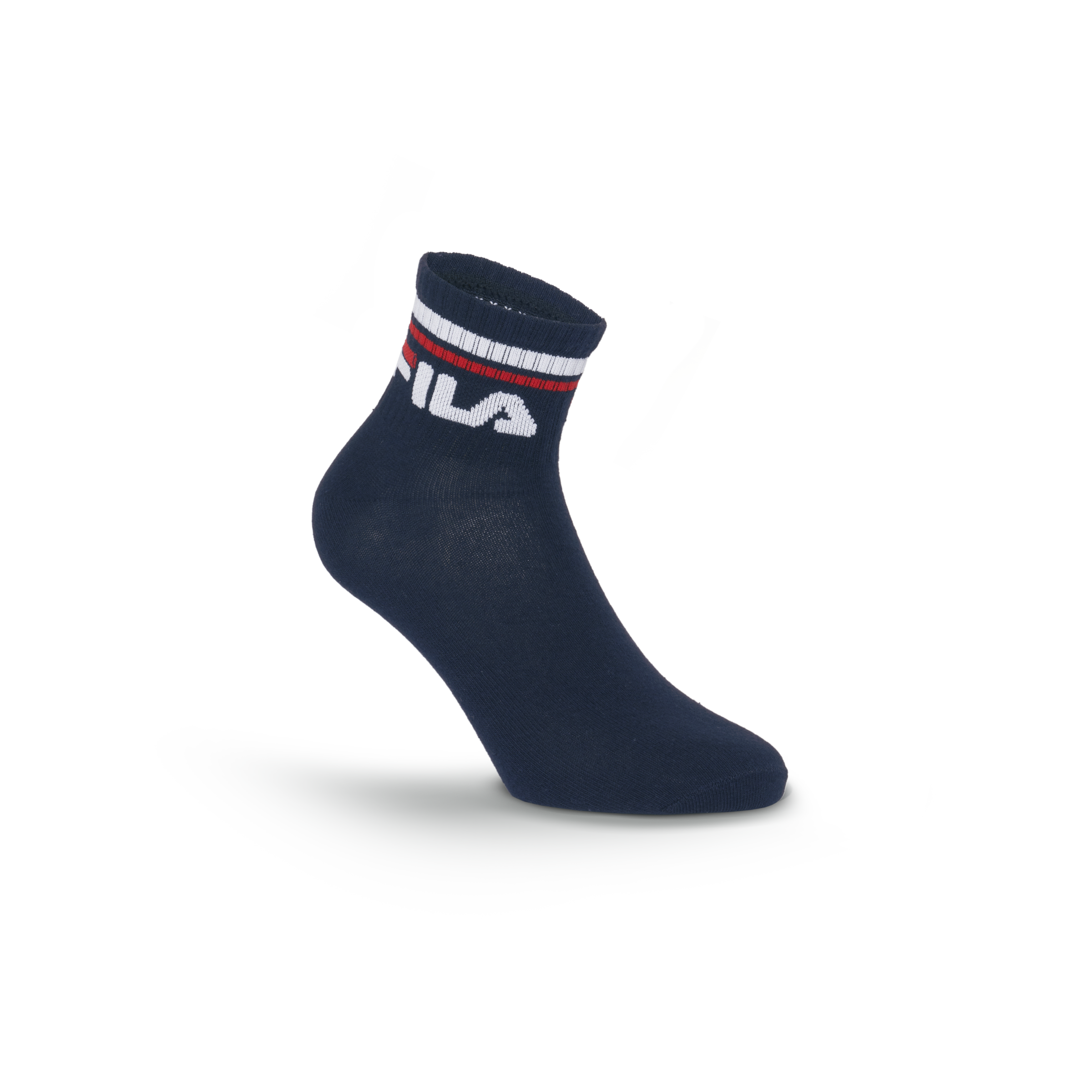 Fila Chaussettes courtes 3 Couple tlg. Cotton-Mix, Unisex, Kontraststreifen