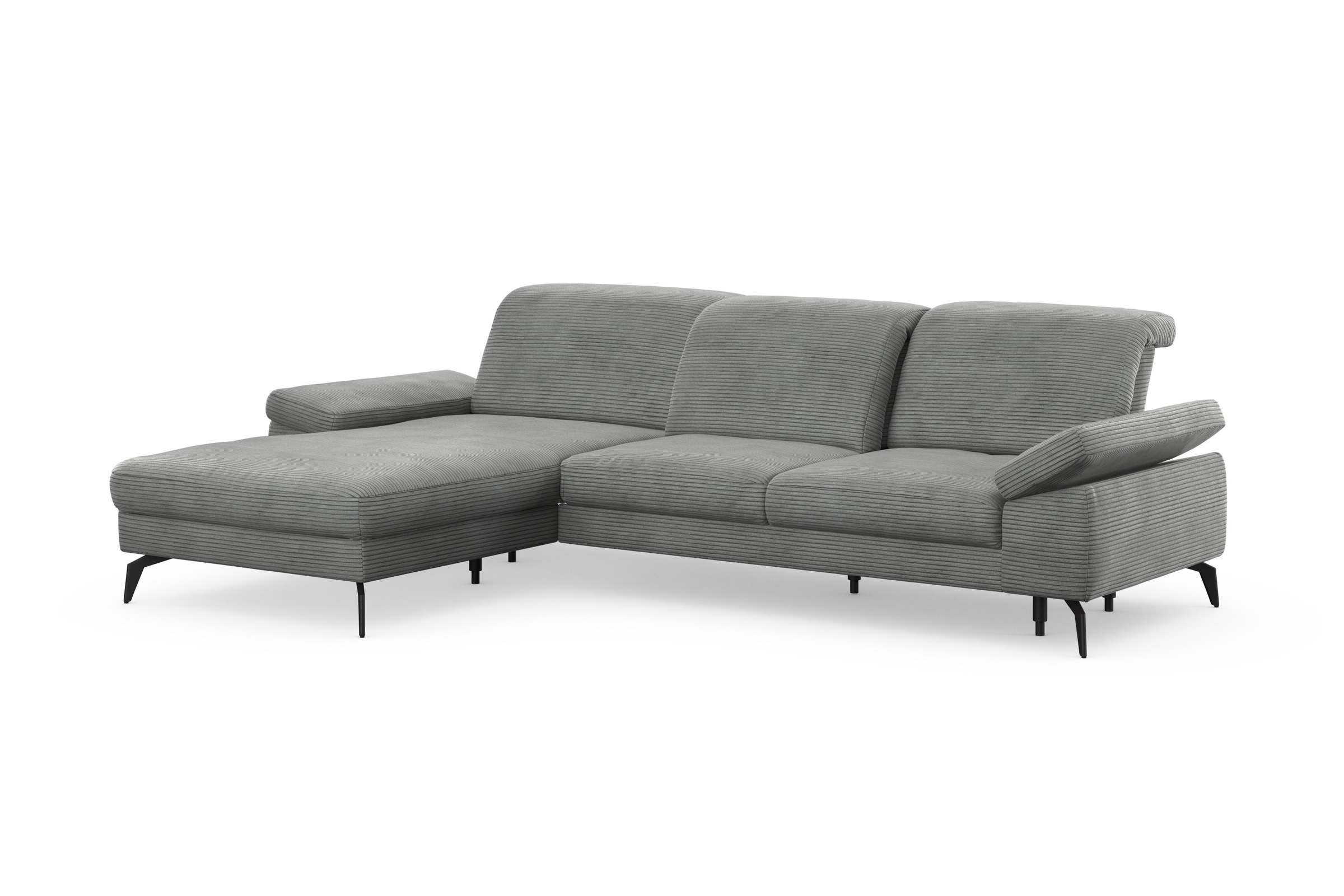 sit&more Ecksofa »Cabana L-Form«, Recamiere, wahlweise mit Sitztiefen-, Armlehnen- und Kopfteilfunktion