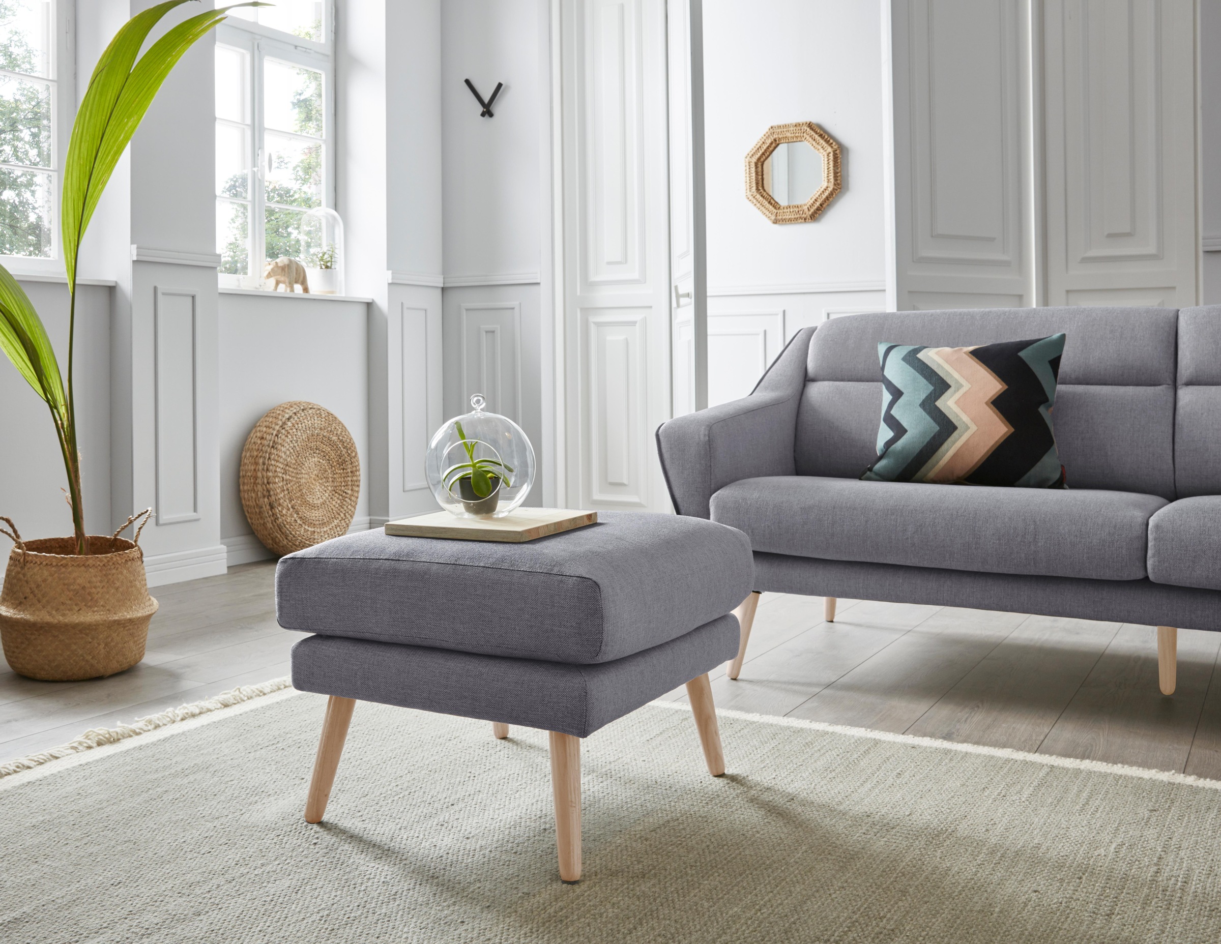 GOODproduct Hocker »Bille« mit Eiche-Beinen, Design by Morten Georgsen