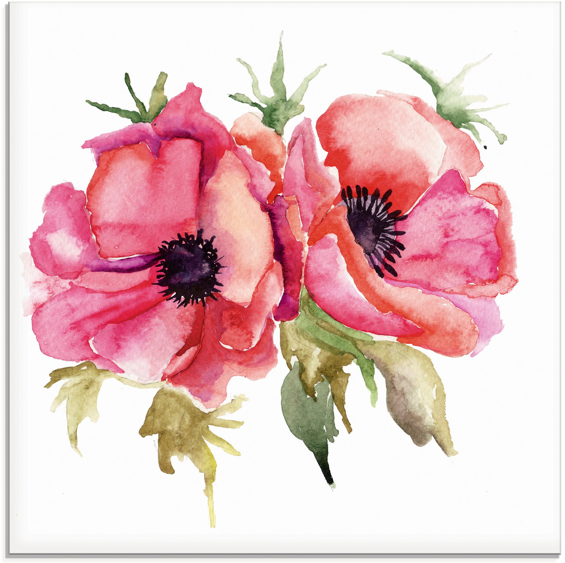 Image of Artland Glasbild »Mohnblumen«, Blumen, (1 St.) bei Ackermann Versand Schweiz