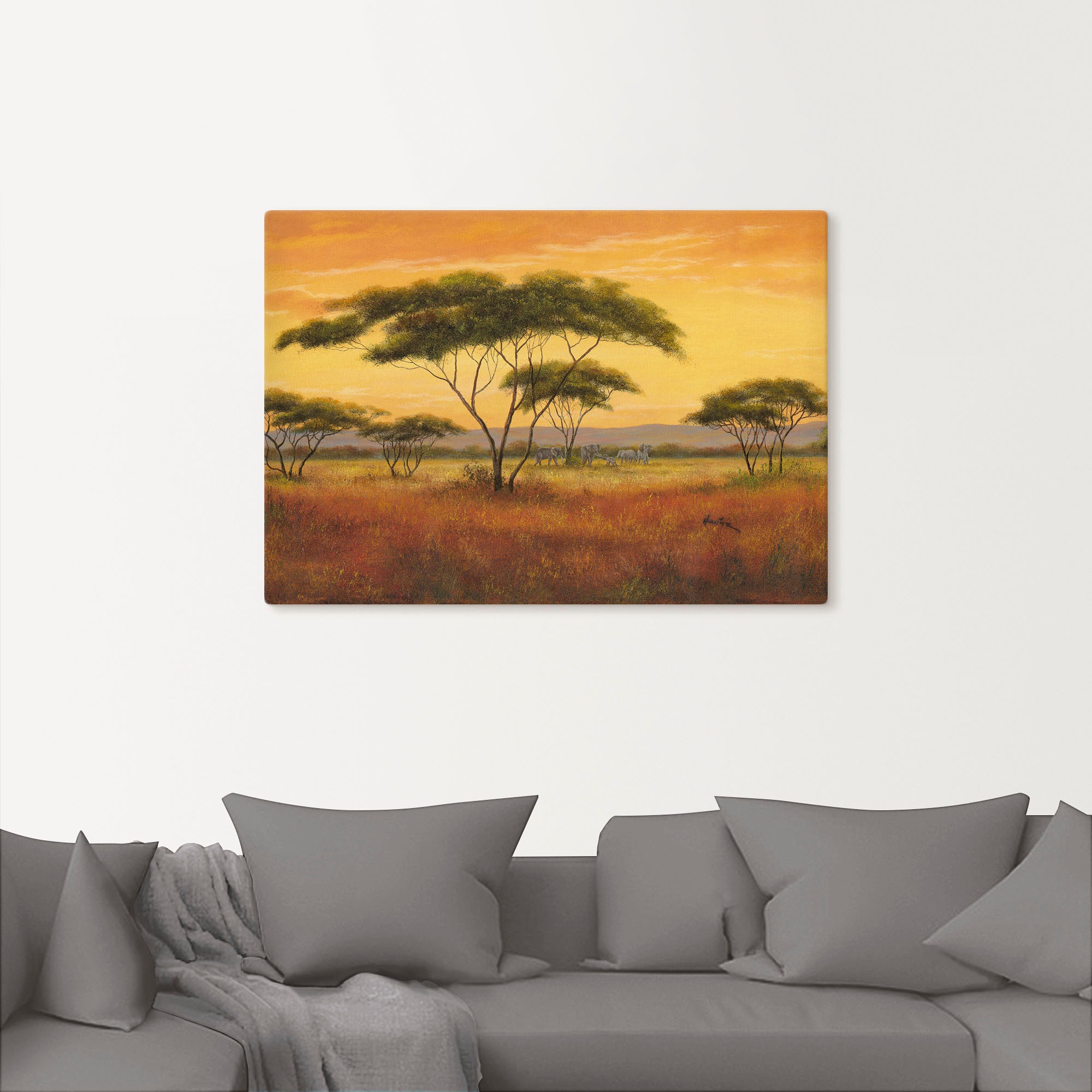 Artland Wandbild »Afrikalandschaft«, Afrika, (1 St.), als Alubild, Outdoorbild, Leinwandbild in verschied. Grössen