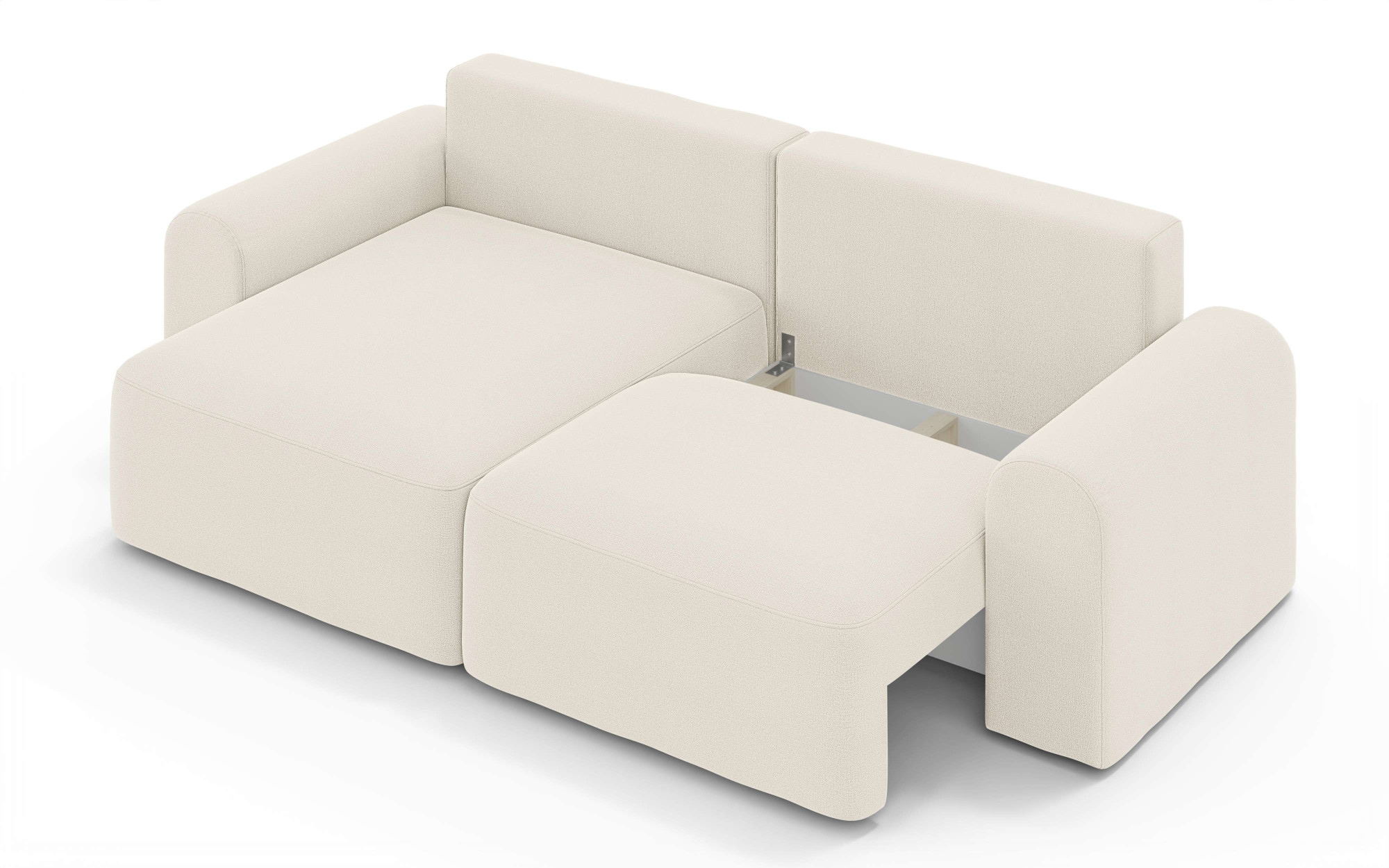 GOODproduct Canapé d'angle »LEOO universell Schlafsofa mit Bettkasten, Masse B/T/H: 272/152/84,5 cm« L-Form mit Recamiere rechts oder links montierbar, hoher Sitzkomfort