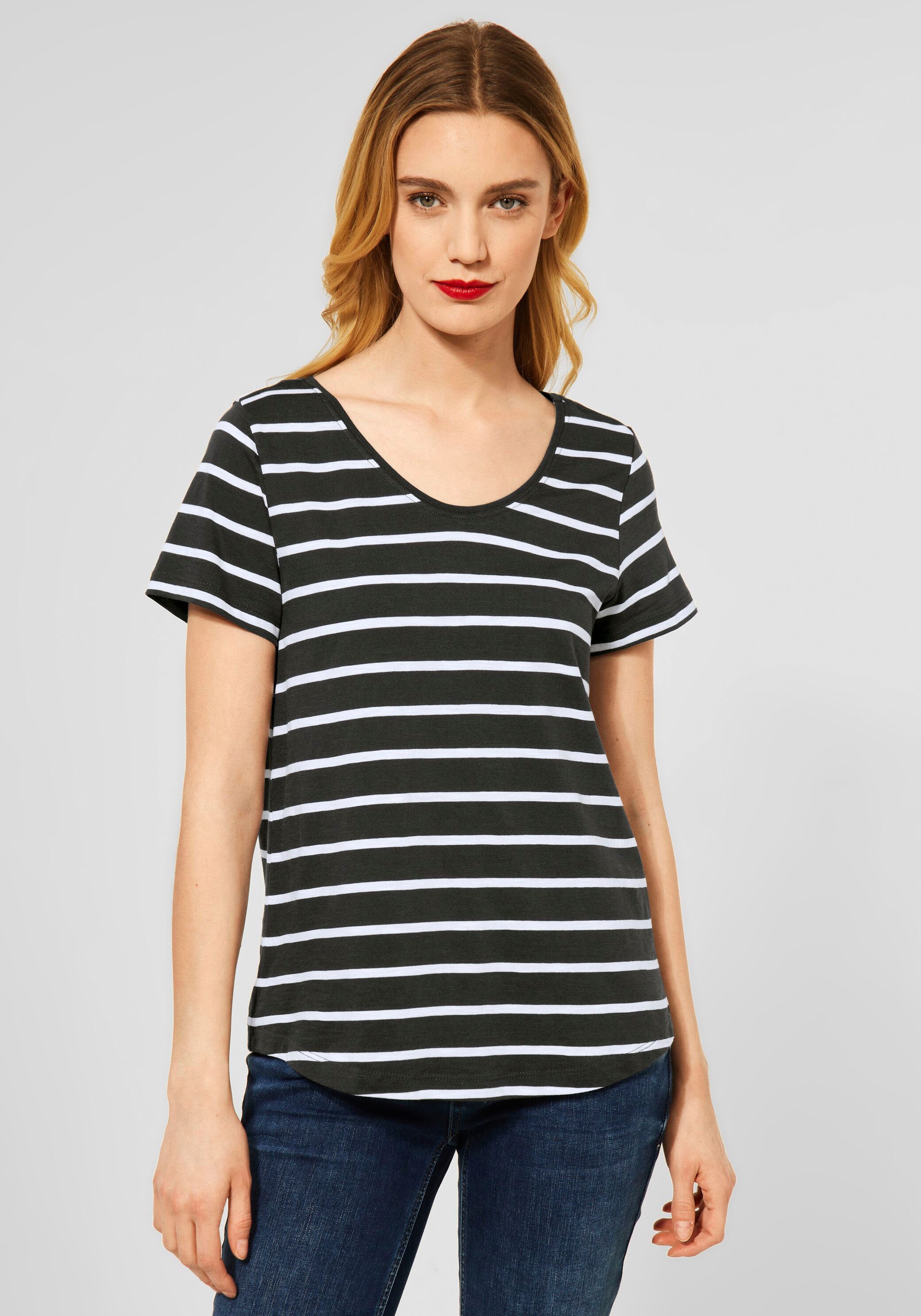 Image of STREET ONE T-Shirt »Style Gerda«, im Streifen-Design bei Ackermann Versand Schweiz