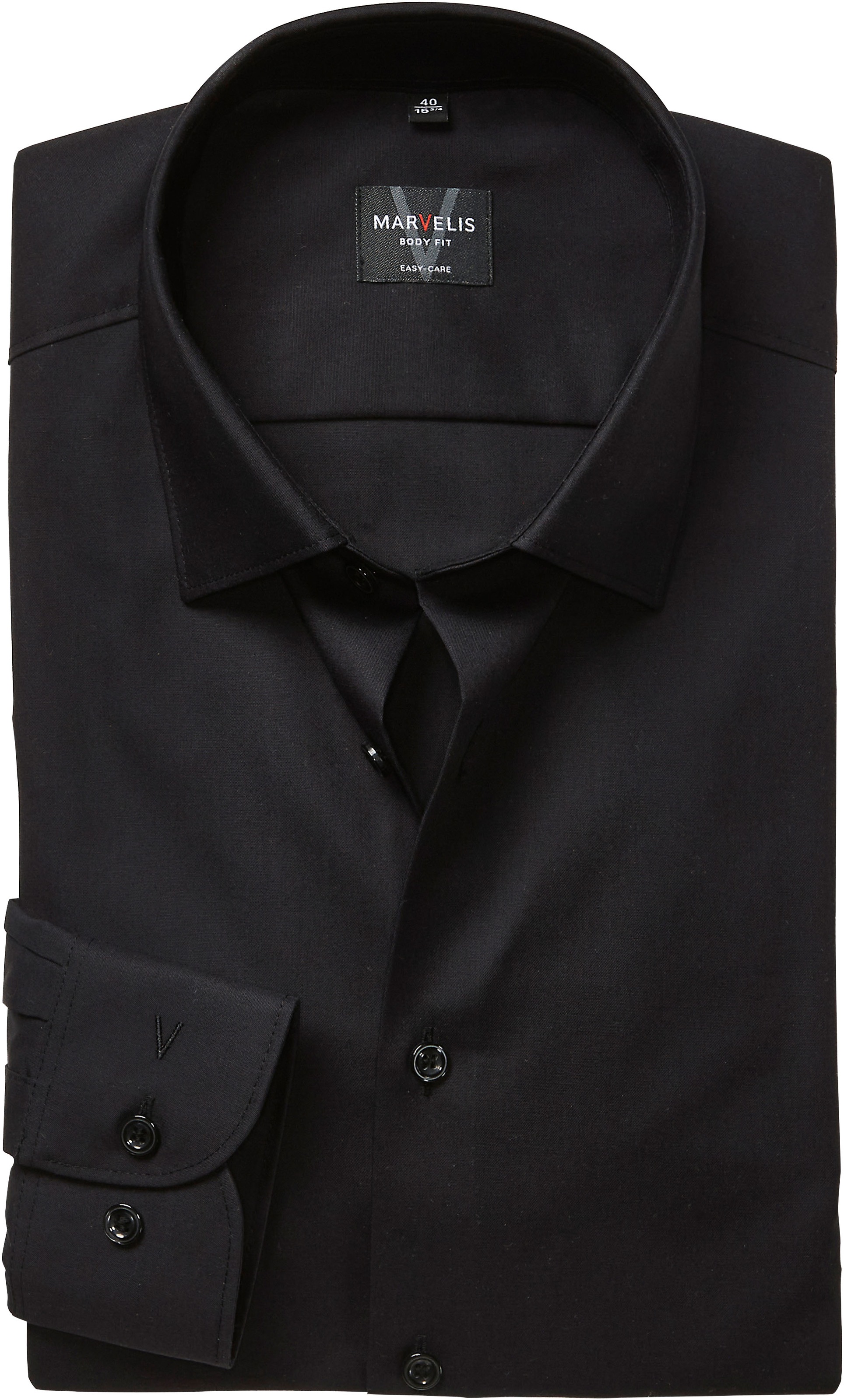 MARVELIS Langarmhemd New York Kentkragen, Businesshemd, körpernah, extra langer Arm