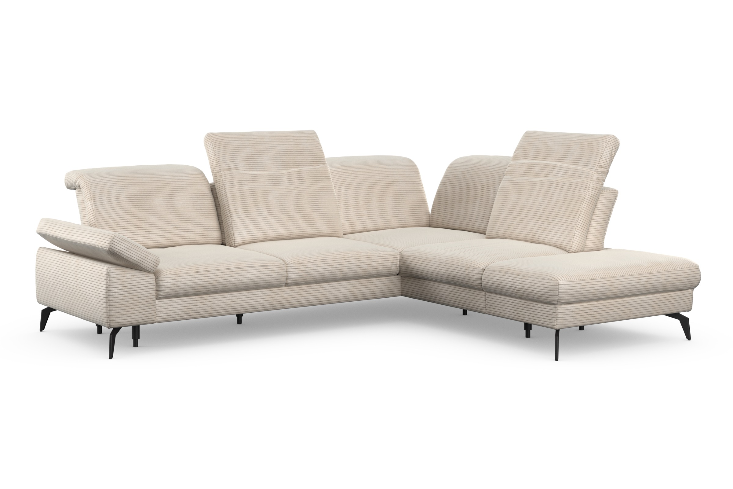 sit&more Ecksofa »Cabana L-Form«, Ottomane, wahlweise mit Sitztiefen-,Armlehnen- und Kopfteilfunktion