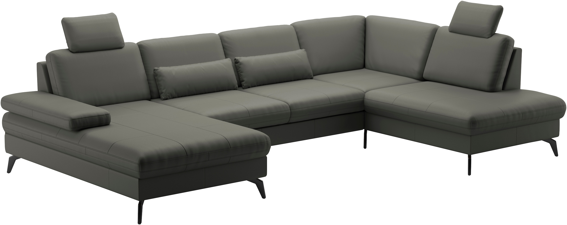 sit&more Wohnlandschaft »Morris U-Form, inkl. Sitztiefenverstellung«, wahlweise mit Armteilverstellung, Bettfunktion & Bettkasten
