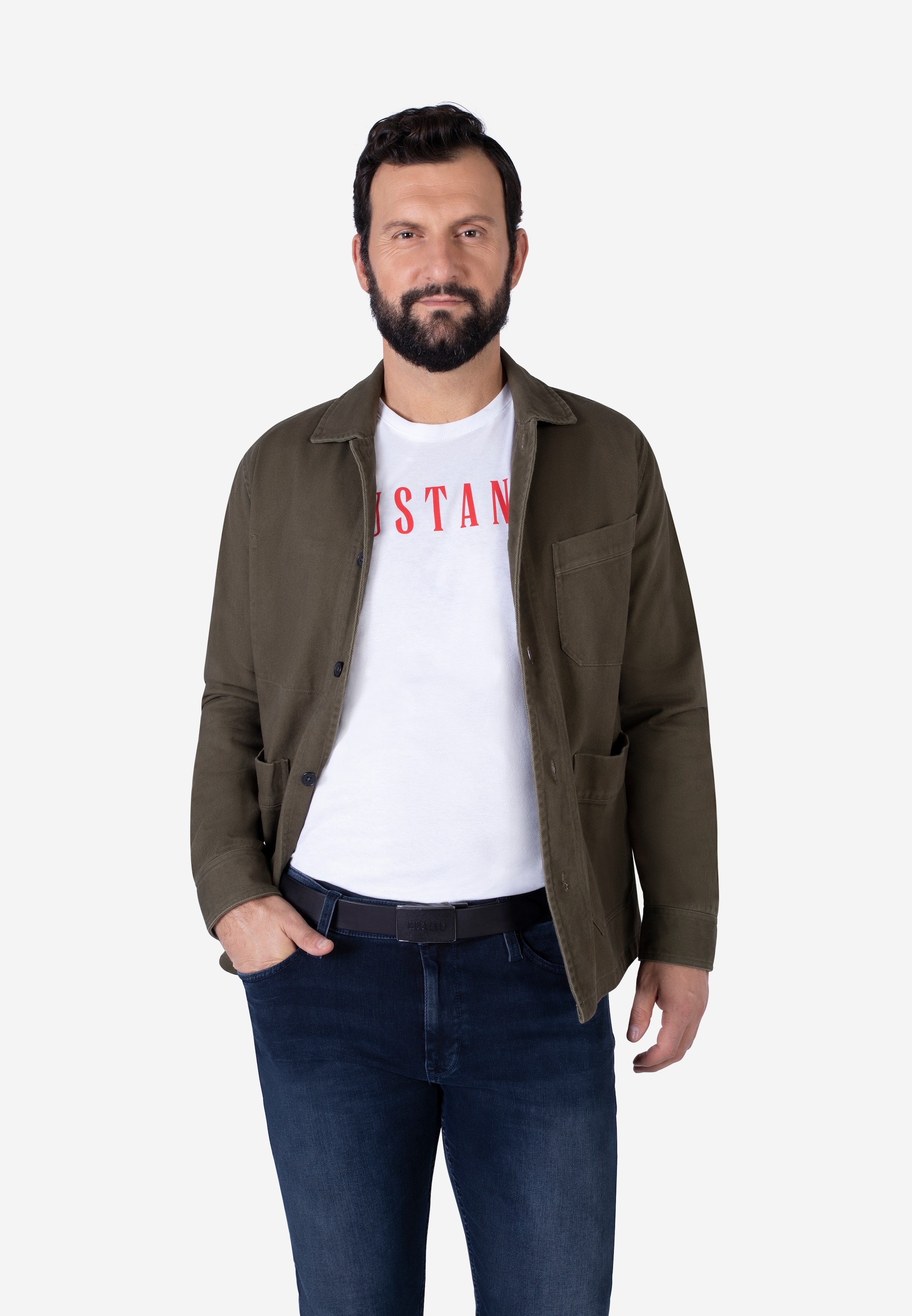 MUSTANG Koppelgürtel »"Lucas"« 1 Stk. Schliesse mit Logoschriftzug, modisch, 3,5 cm