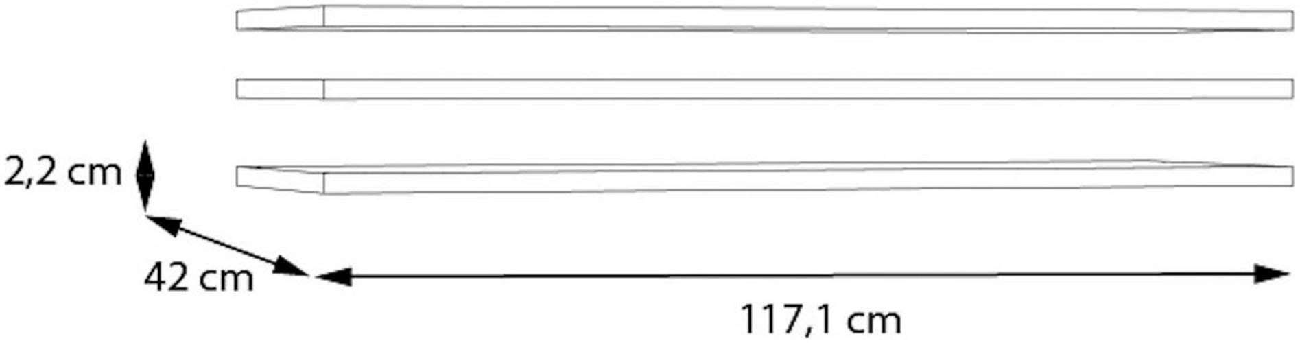 Image of FORTE Einlegeboden 3 tlg. Set, Breite 117 cm