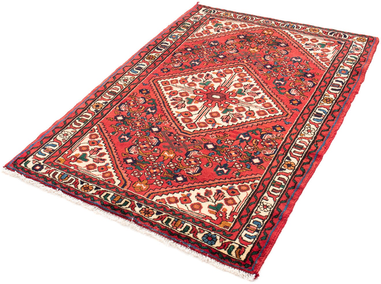 Image of morgenland Orientteppich »Perser - Nomadic - 160 x 108 cm - rot«, rechteckig, 10 mm Höhe, Wohnzimmer, Handgeknüpft, Einzelstück mit Zertifikat bei Ackermann Versand Schweiz