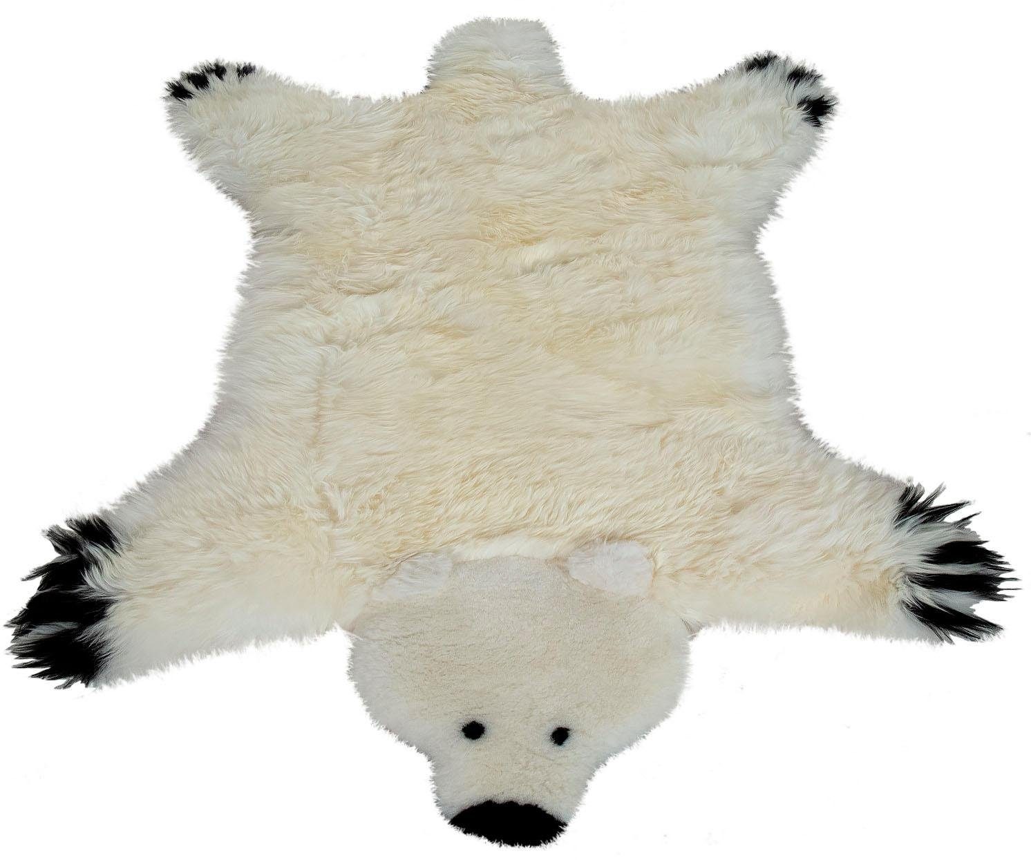 Image of Paco Home Fellteppich »Australisches Lammfell - Eisbär«, tierfellförmig, 45 mm Höhe, Kinderteppich, echtes Lammfell, Kinderzimmer bei Ackermann Versand Schweiz
