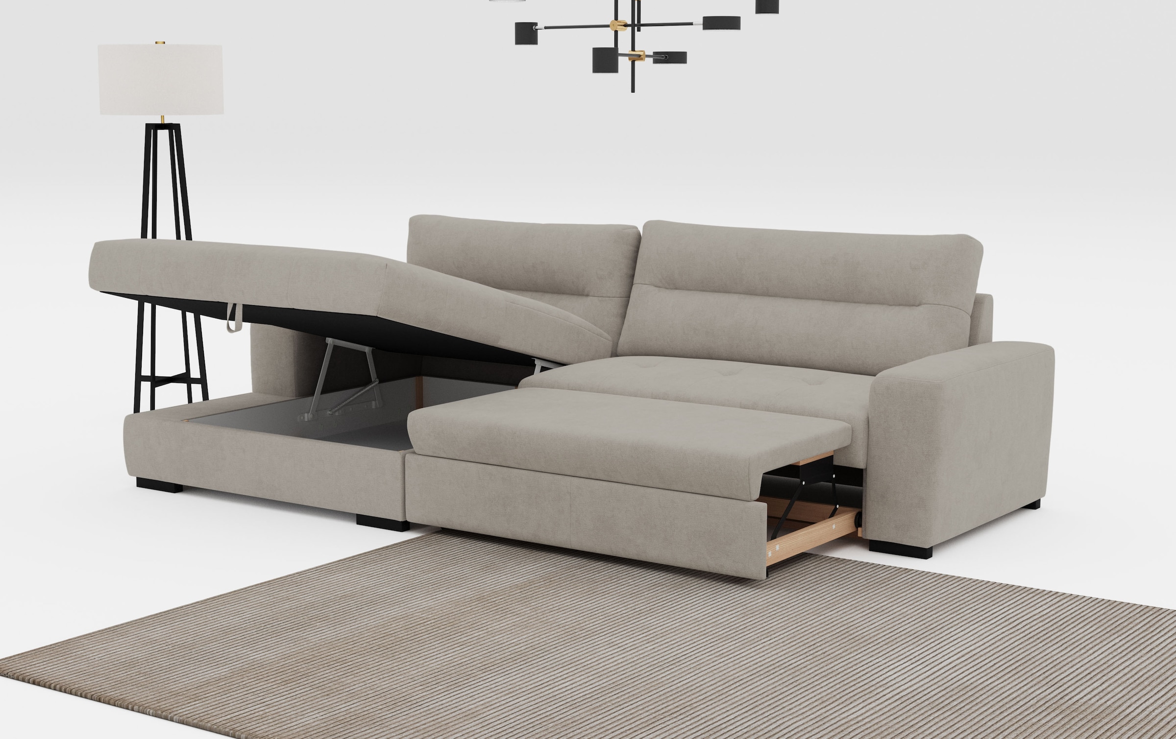 COTTA Ecksofa »Cappa L-Form«, wahlweise mit Bettfunktion & Bettkasten