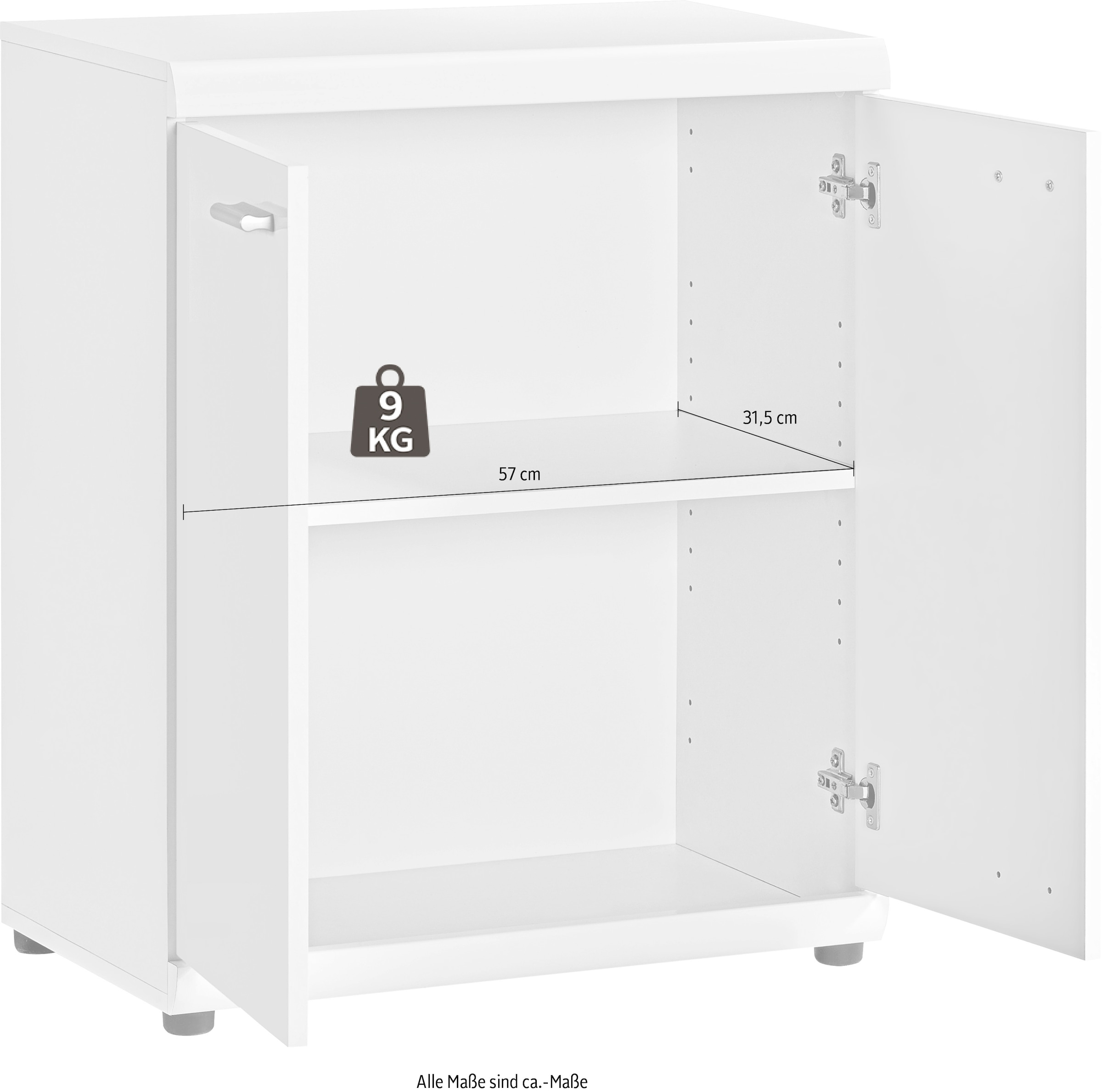 Procontour Sideboard »Sun BESTSELLER!«, Höhe 74cm, mit variabel verstellbaren Einlegeböden
