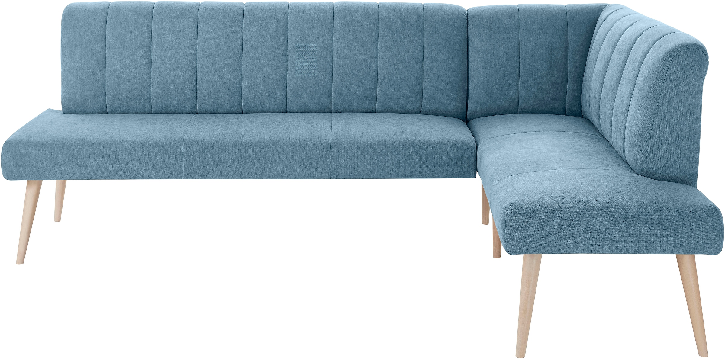 exxpo - sofa fashion Eckbank »Costa, moderne Rückensteppung, bequem und elegant, hoher Holzfuss«, hochwertig verarbeitet, Frei im Raum stellbar