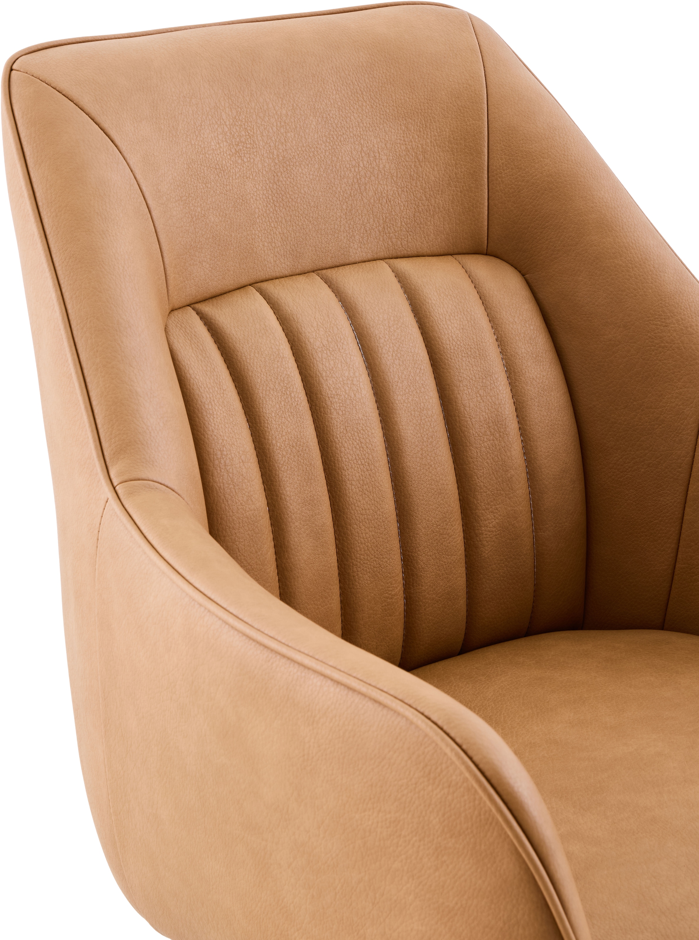 HELA Chaise avec accoudoirs »POLINA« () 1 cuis4 pieds, pivotant à 360°, structure en tube ovale, accoudoirs, aspect cuir