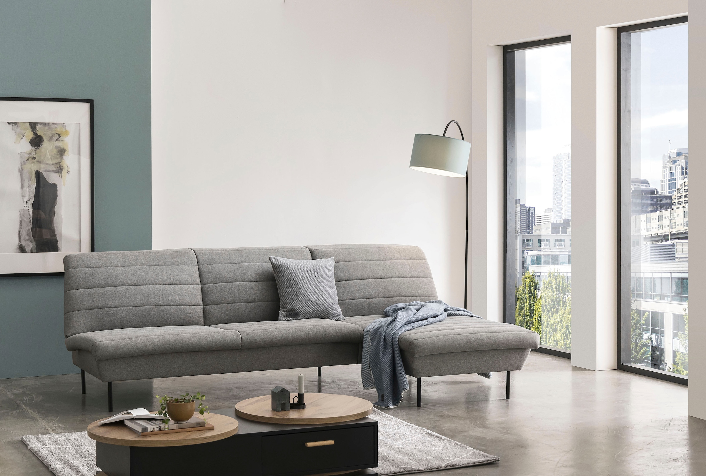 LOOKS by Wolfgang Joop Ecksofa »LOOKS IX L-Form«, Quersteppung, ohne Armlehnen