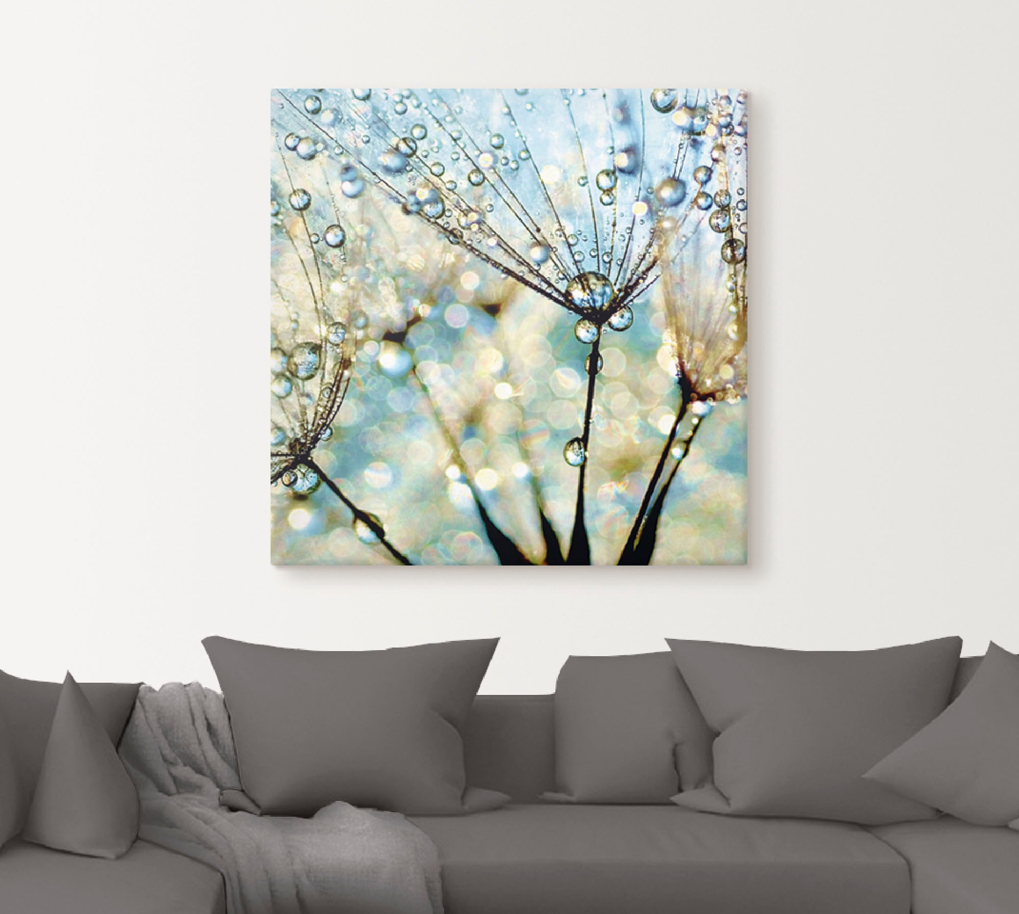 Artland Wandbild »Pusteblume Blaue Diamanten« Blumen 1 Stk. tlg. als Alubild, Outdoorbild, Leinwandbild, Poster, Wandaufkleber