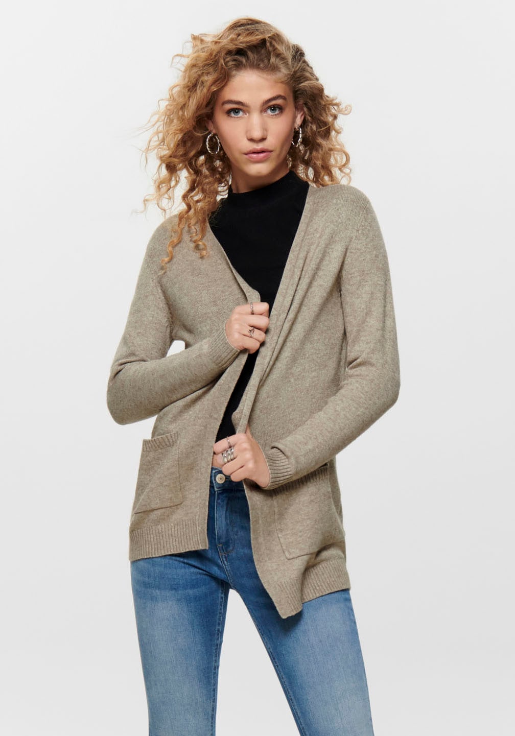 ONLY Strickjacke »ONLLESLY«, in melierter Optik