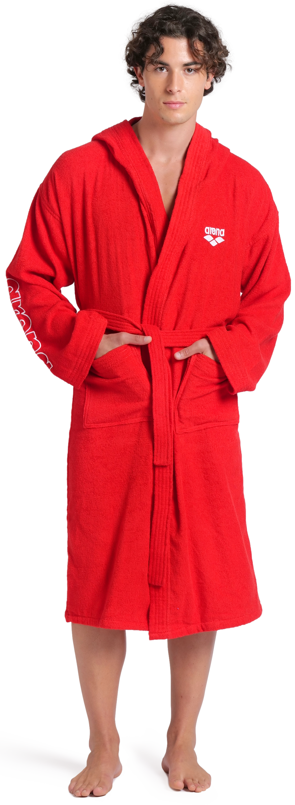 Arena Peignoir de bain »arena Unisex Zeppelin Bademantel« 1 cuis piscine, sauna, coton, unisexe, doux, confortable, capuche, léger
