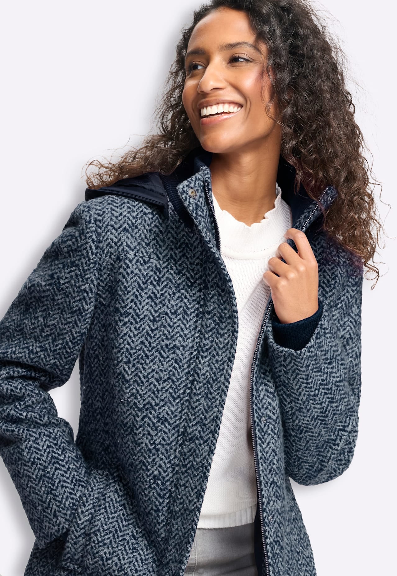 heine Veste longue avec capuche
