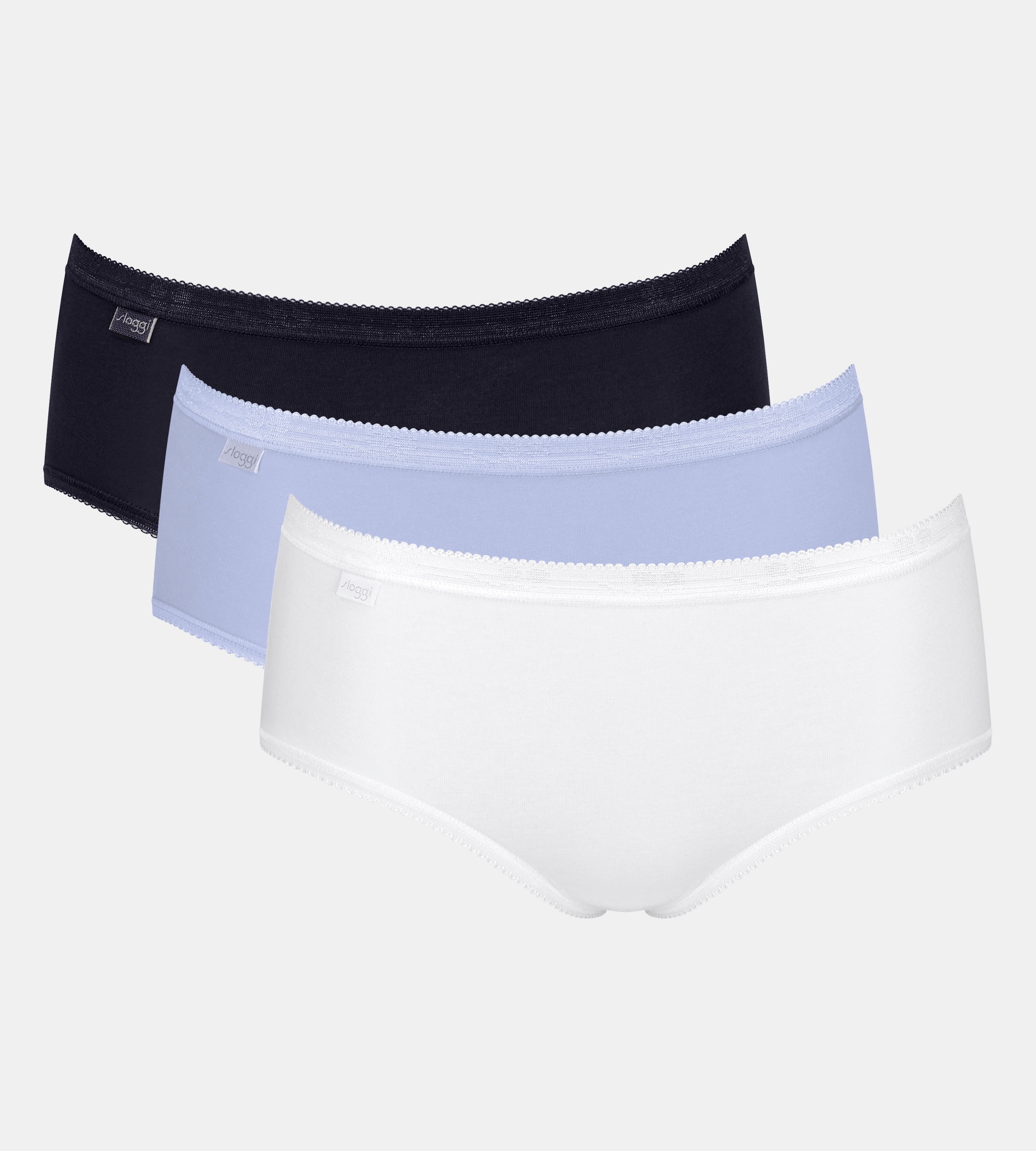Image of sloggi Midislip "Basic+ Midi" 3er Pack, perfekter Sitz, besonders weiche Nähte, Cotton-Mix, Multipack