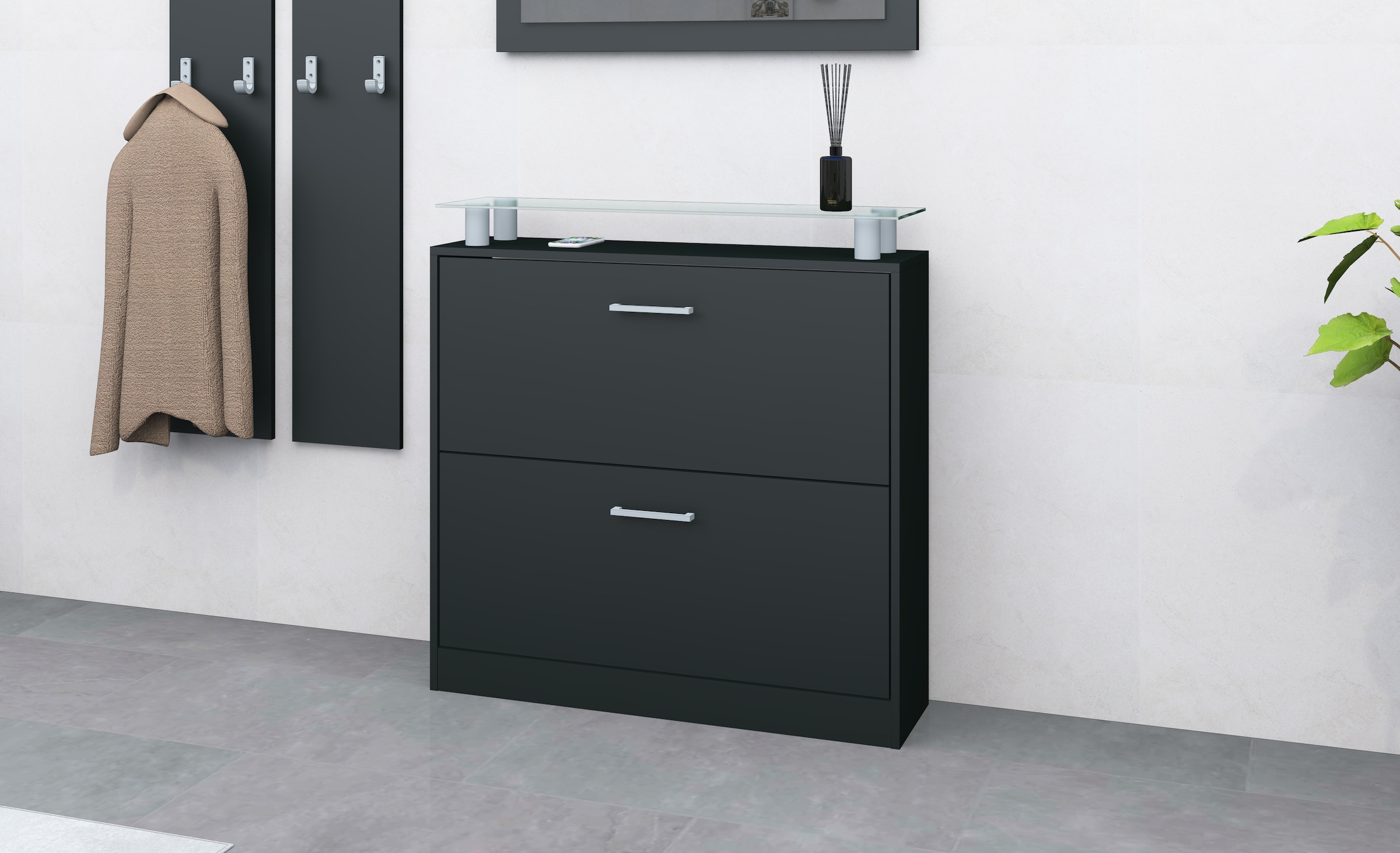 borchardt Möbel Schuhschrank »Finn«, Breite 89 cm, mit Glasablage