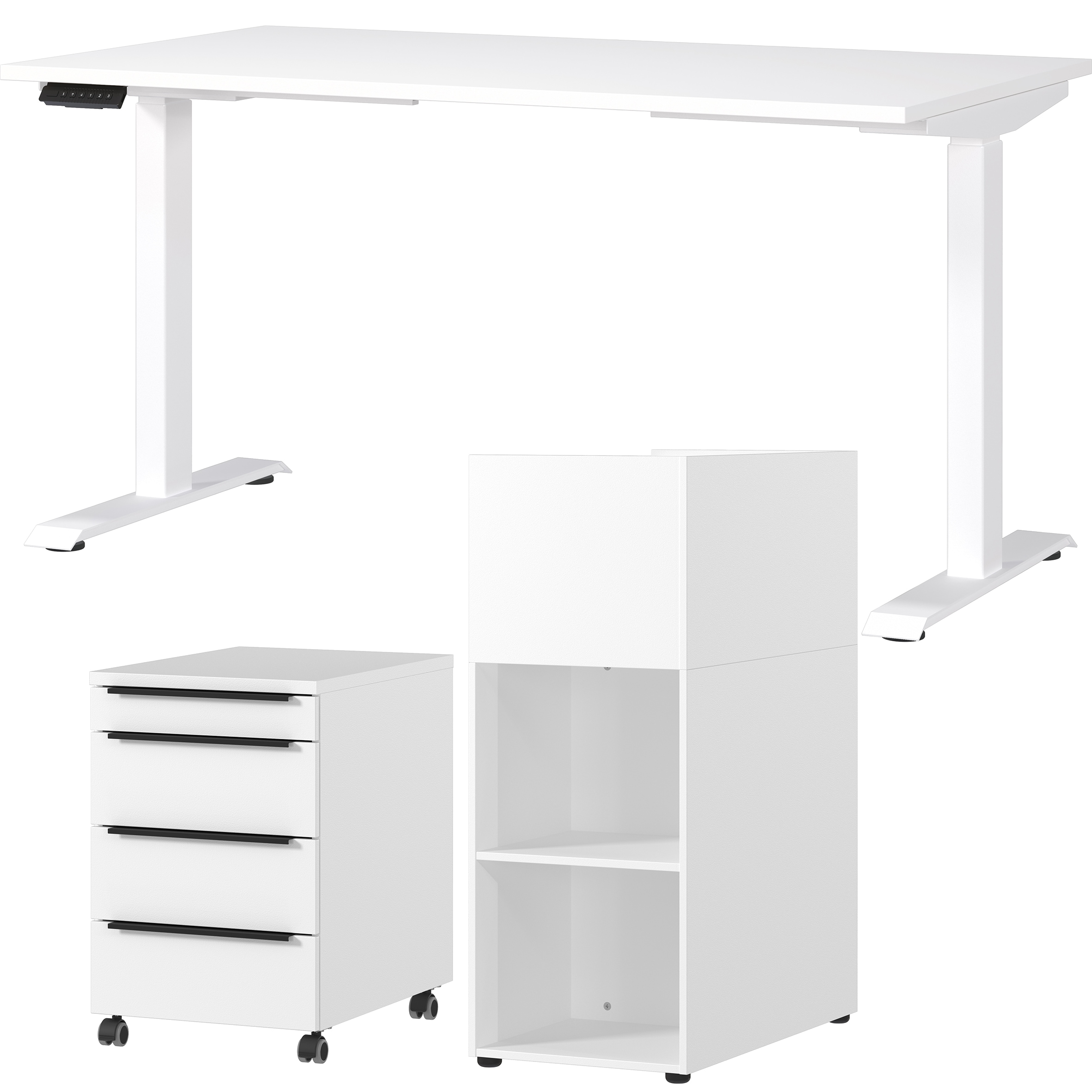 GERMANIA Büromöbel-Set »Mailand« 3 Stk. tlg. inkl. Schreibtisch, Rollcontainer und Raumteiler