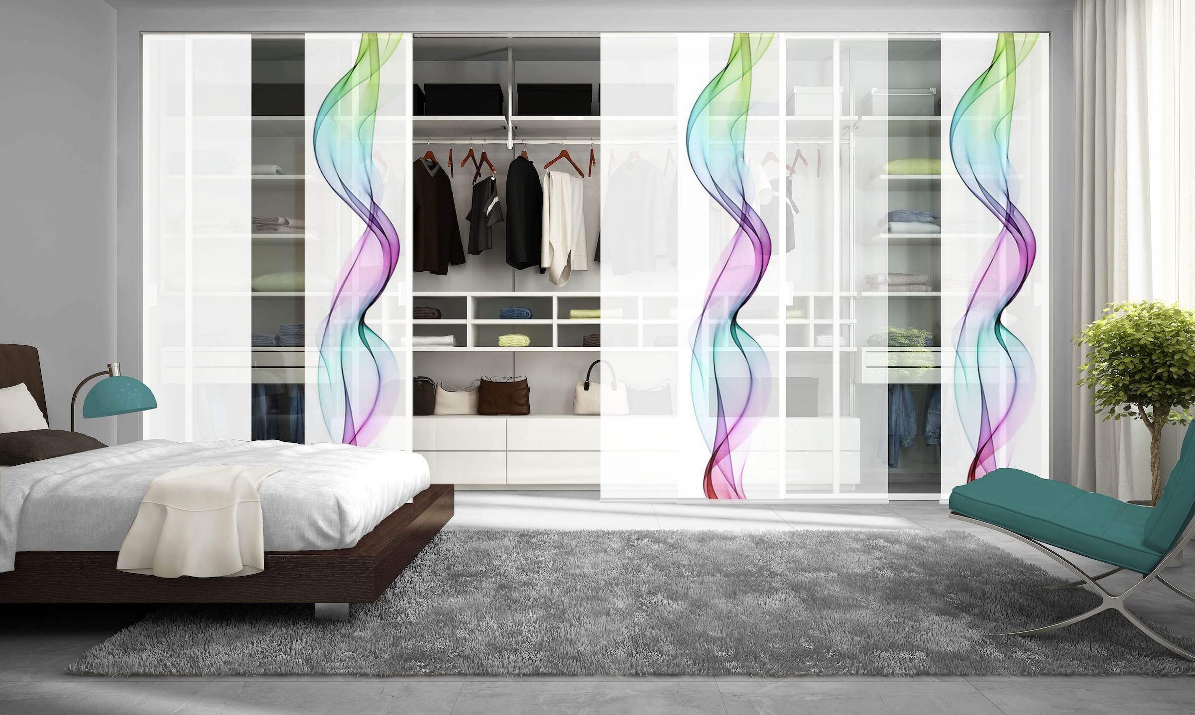 HOME WOHNIDEEN Schiebegardine »EDMONTON«, (1 St.), HxB: 245x60, inkl.... kaufen
