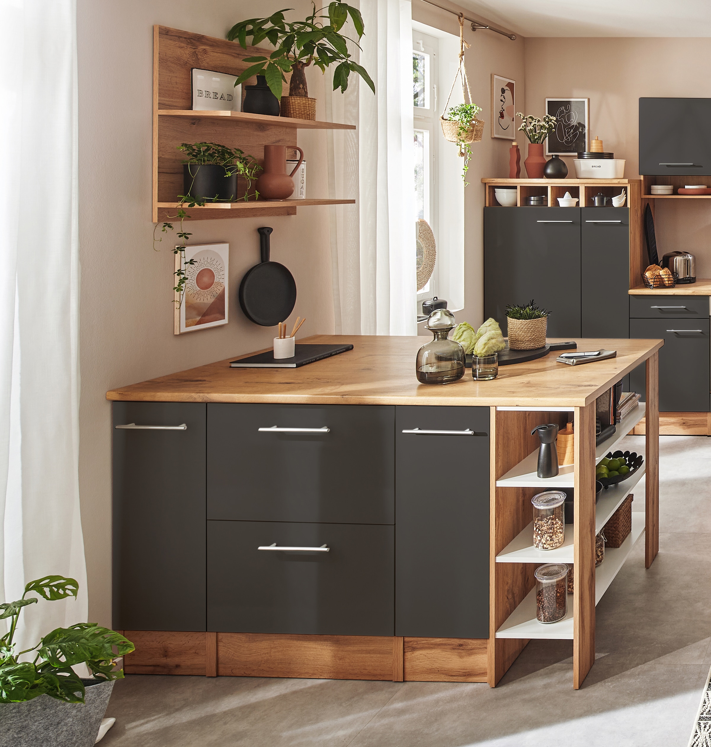 RESPEKTA Kücheninsel »Hilde« Breite 150 cm, inkl. Hängeregal