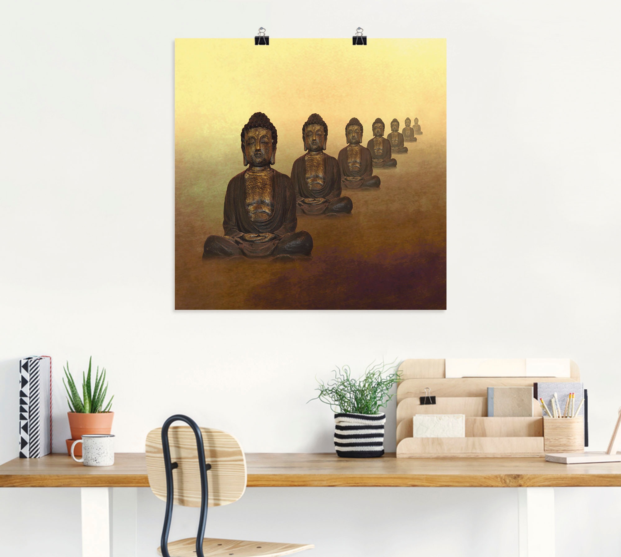 Artland Wandbild »Buddha Poster Religion, jetzt (1 II«, Grössen oder als versch. Alubild, St.), kaufen Wandaufkleber Leinwandbild, in