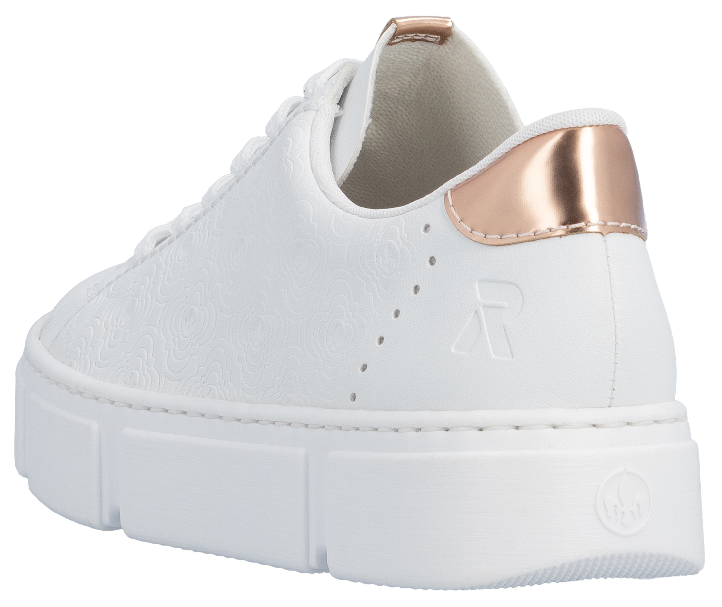 Rieker Baskets à plateforme  mit metallicfarbenen Akzenten, Freizeitschuh, Halbschuh, Schnürschuh