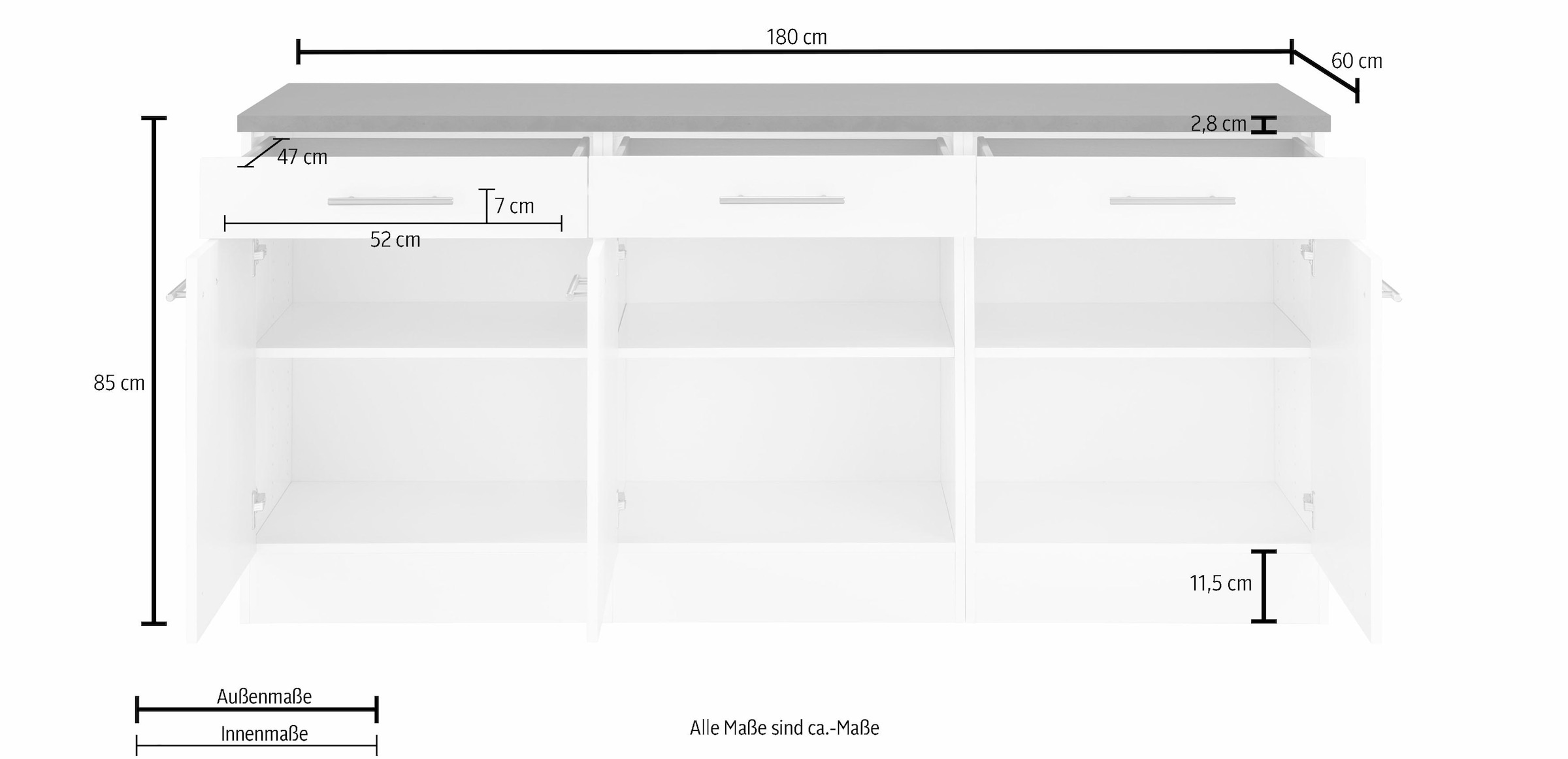 OPTIFIT Unterschrank »Mini«, Breite 180 cm