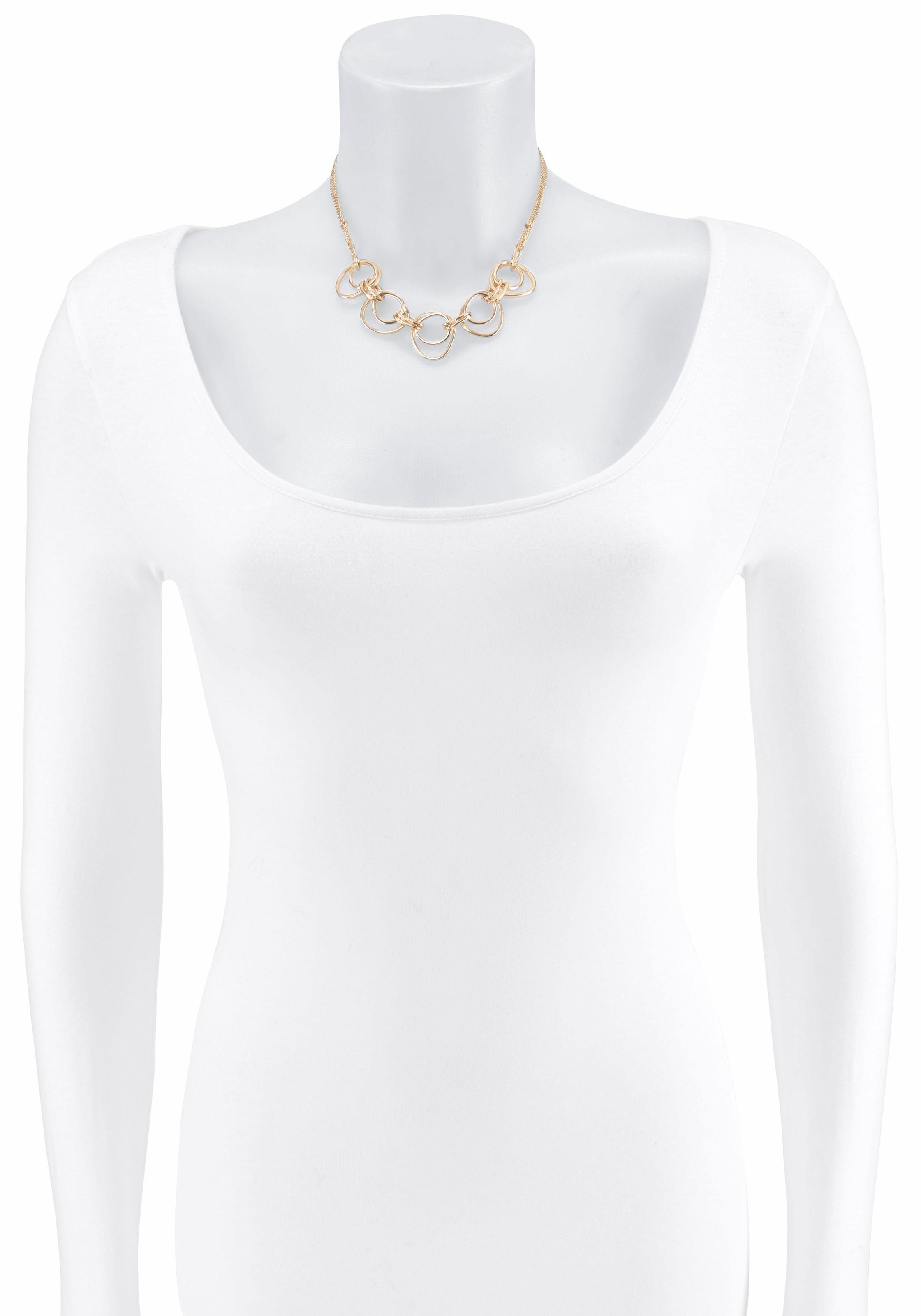 Firetti Collier "eingehängte Ringzierde, mehrreihig"