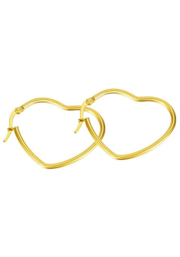 Image of Firetti Paar Creolen "Schmuck Geschenk Herz"