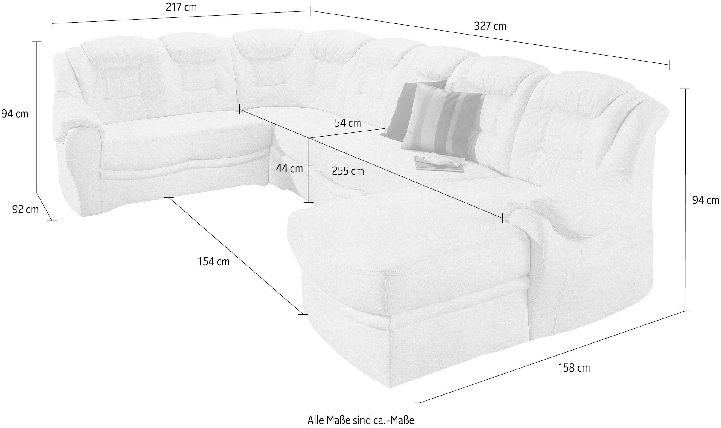 sit&more Paysage de salon »Bellevue U-Form« wahlweise mit Bettfunktion