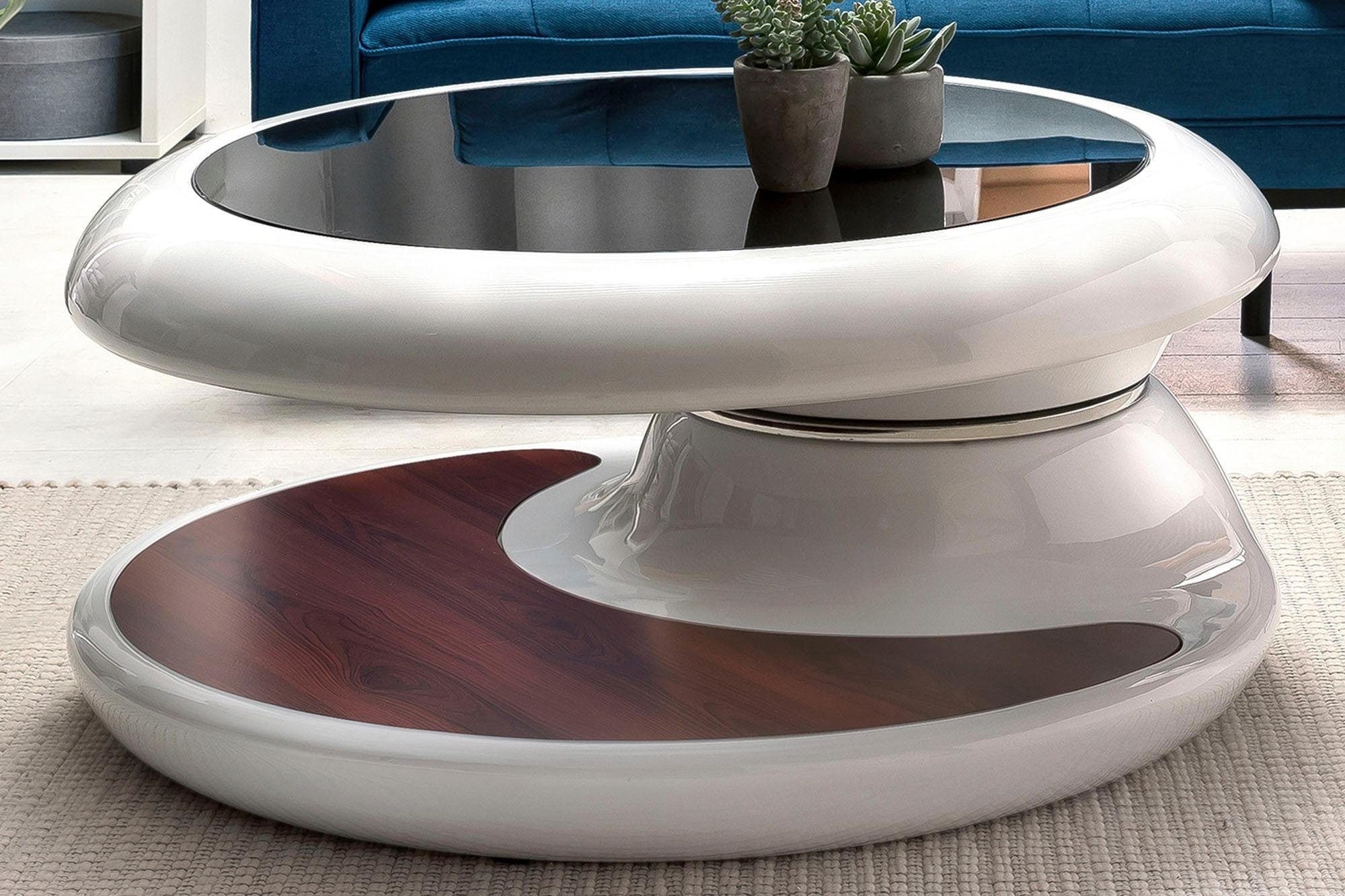 Image of SalesFever Couchtisch "Milano Tisch Trendiges Wohnzimmer-Highlight" Tischplatte: Rundum 360 drehbar