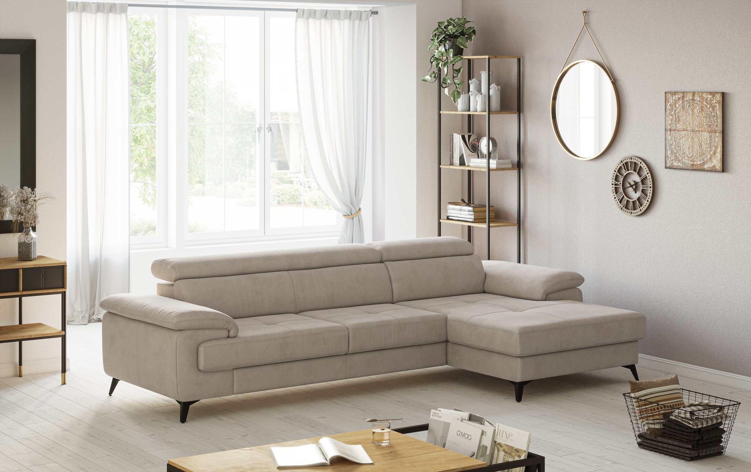 Image of COTTA Ecksofa "Astra L-Form, B: 300 cm" mit Kopfteilverstellung, optional Bettfunktion & Bettkasten