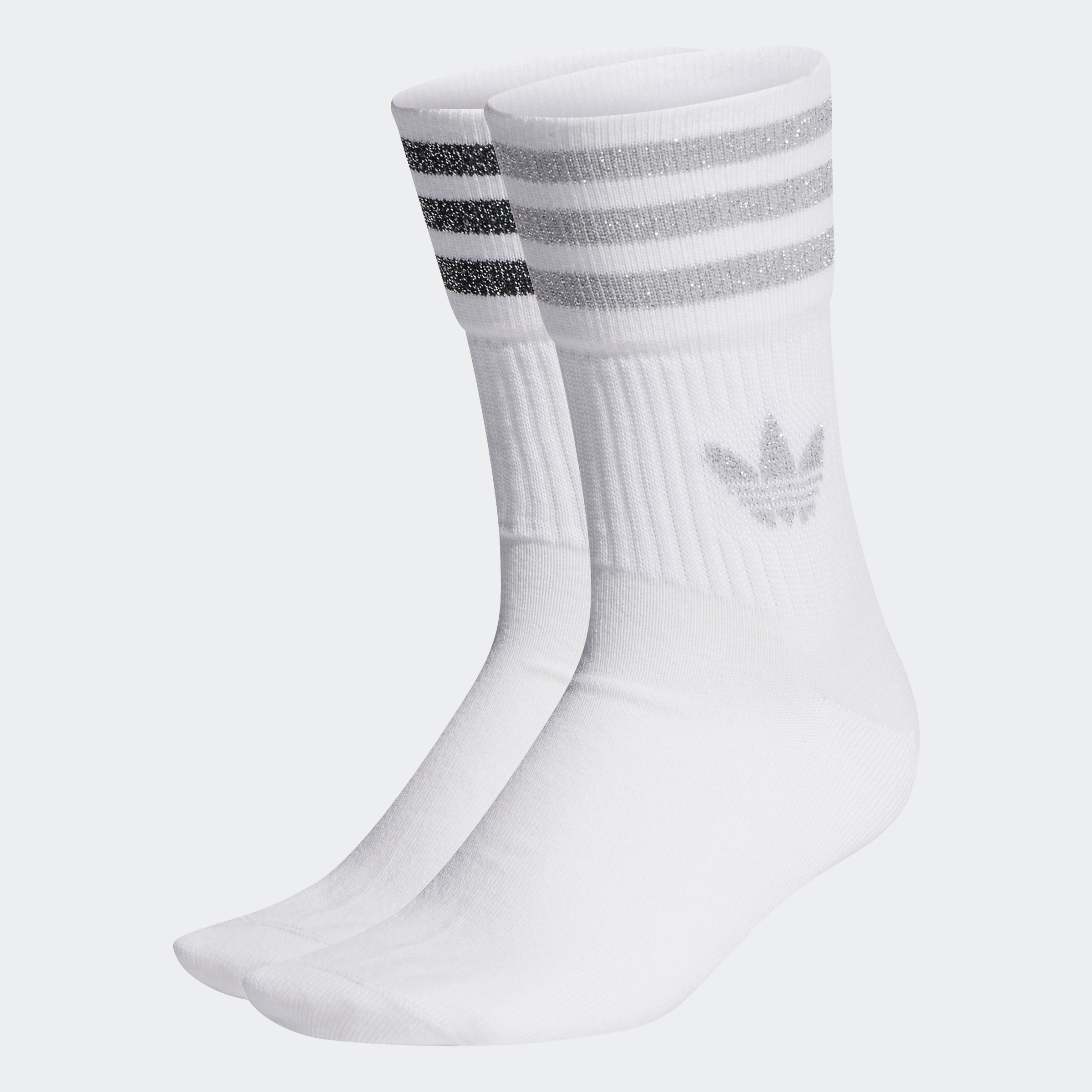 Image of adidas Originals Sportsocken "MIDCUT GLITTER CREW SOCKEN, 2 PAAR" 2 Stk. tlg. für Erwachsene, wadenlang, aus Baumwolle, Polyester und Elasthan