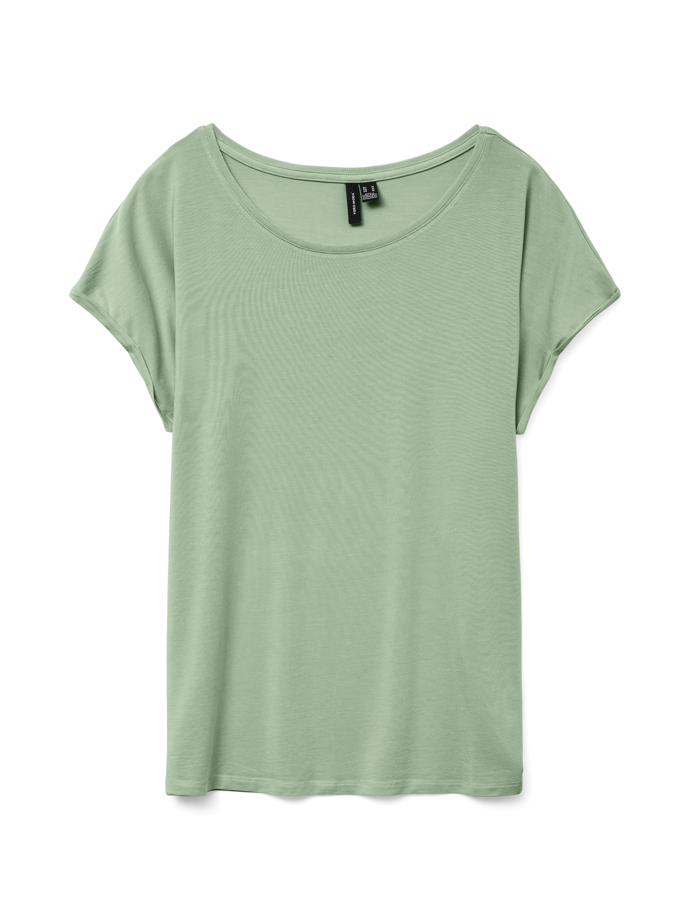 Vero Moda Rundhalsshirt »VMAVA PLAIN SS TOP GAJRS NOOS«