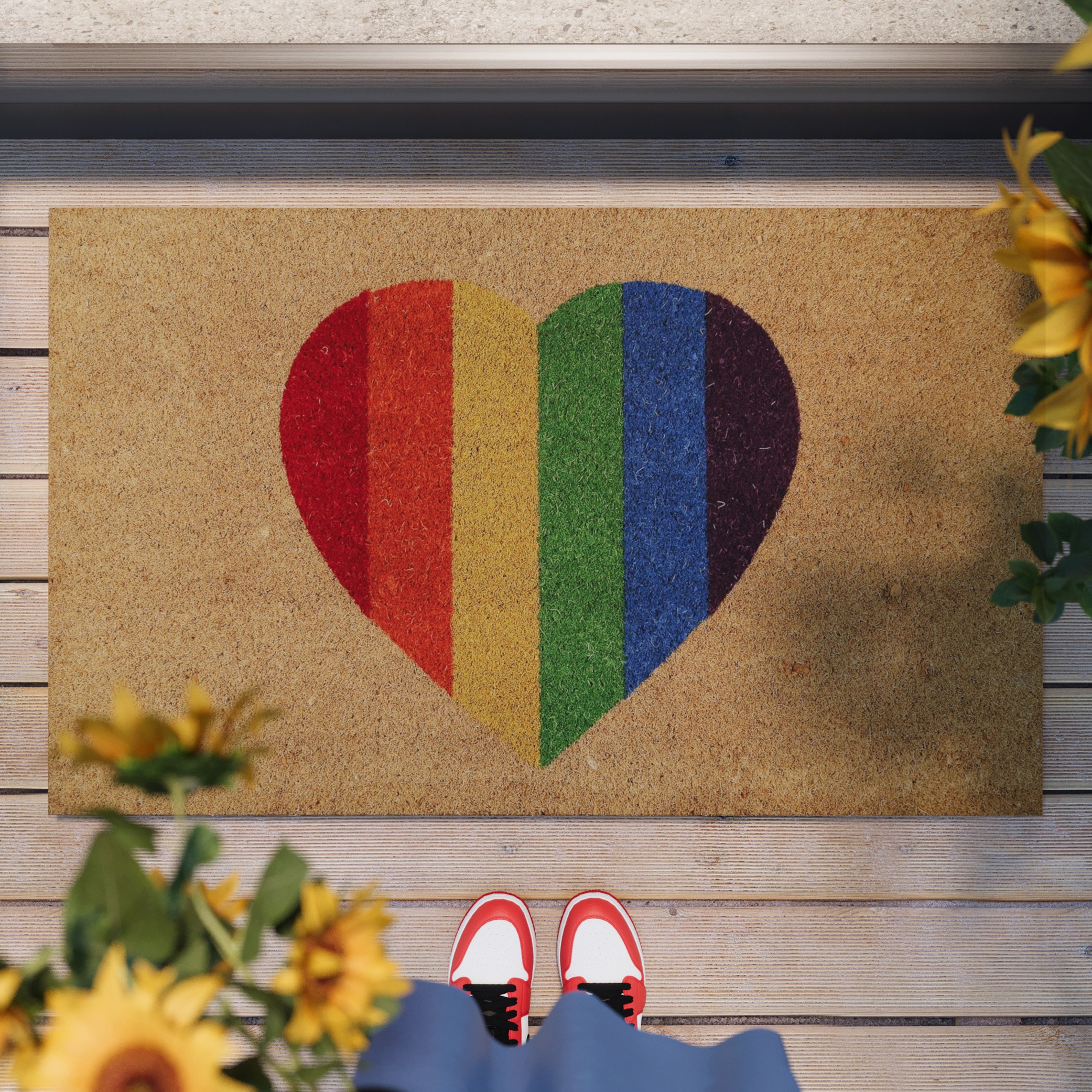 Wecon home Fussmatte »Home Is Where Your Heart Is«, rechteckig, 18 mm Höhe, rutschfest, robust, innen, Aussenbereiche überdacht, schwer
