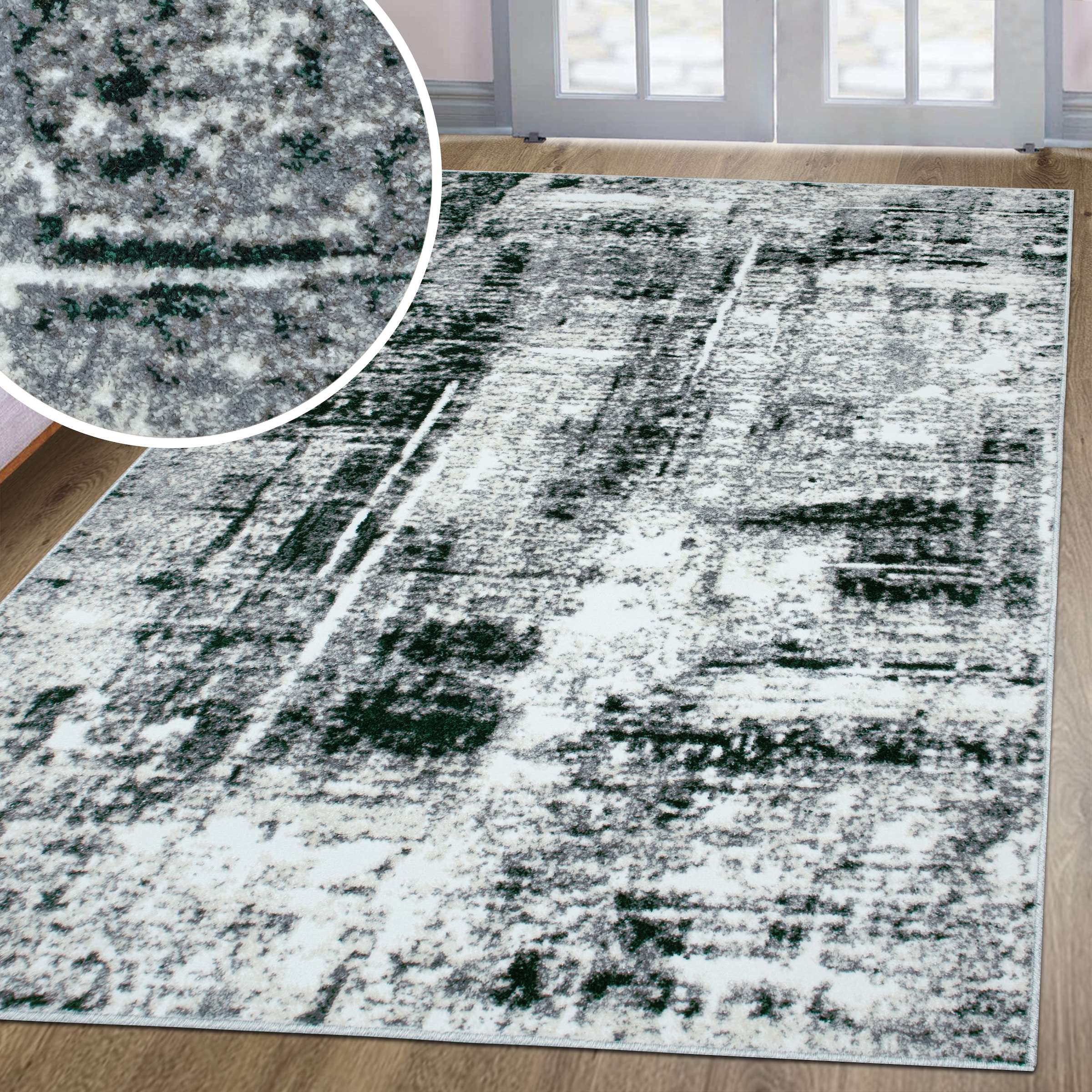 my home Tapis »Salsa« Rectangulaire 9 mm Höhe mit besonders weichem Flor, Kurzflor, im Vintage-Look, dichte Qualität