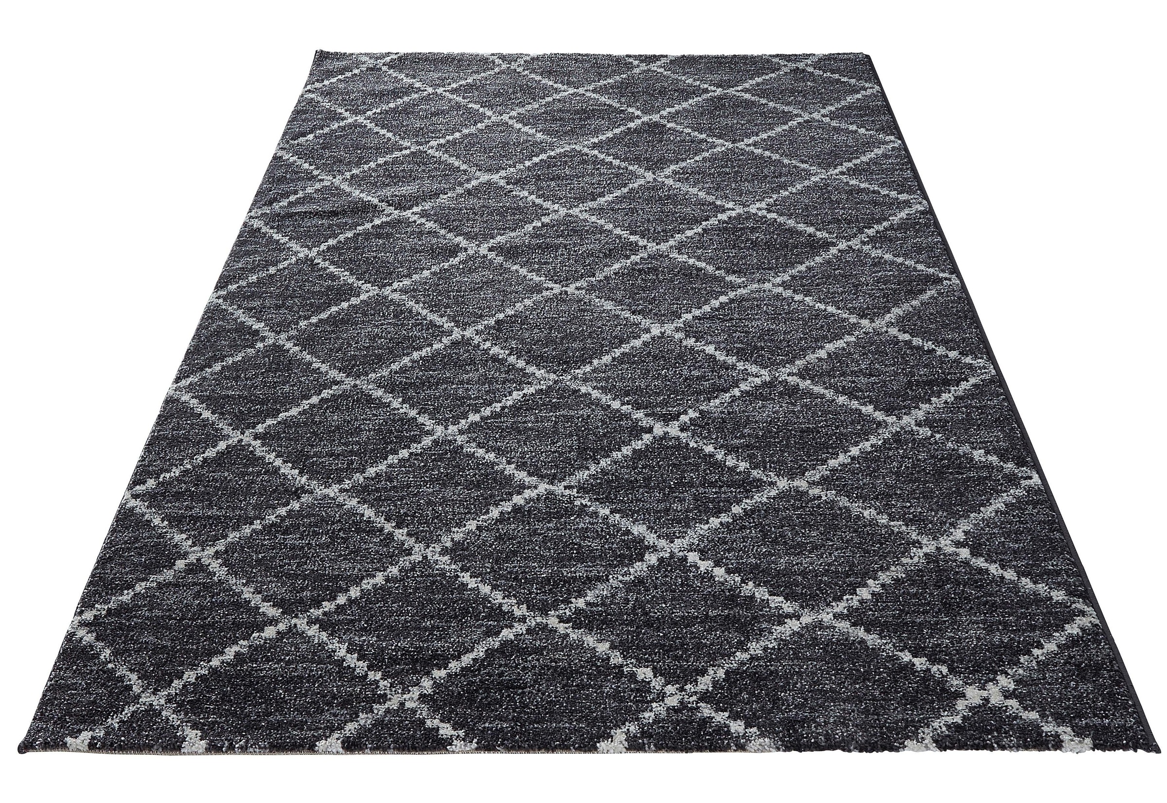 Image of Guido Maria Kretschmer Home&Living Teppich »Paris«, rechteckig, 13 mm Höhe, gewebt, weiche Haptik, Rauten Design, Teppich Wohnzimmer Schlafzimmer Esszimmer bei Ackermann Versand Schweiz