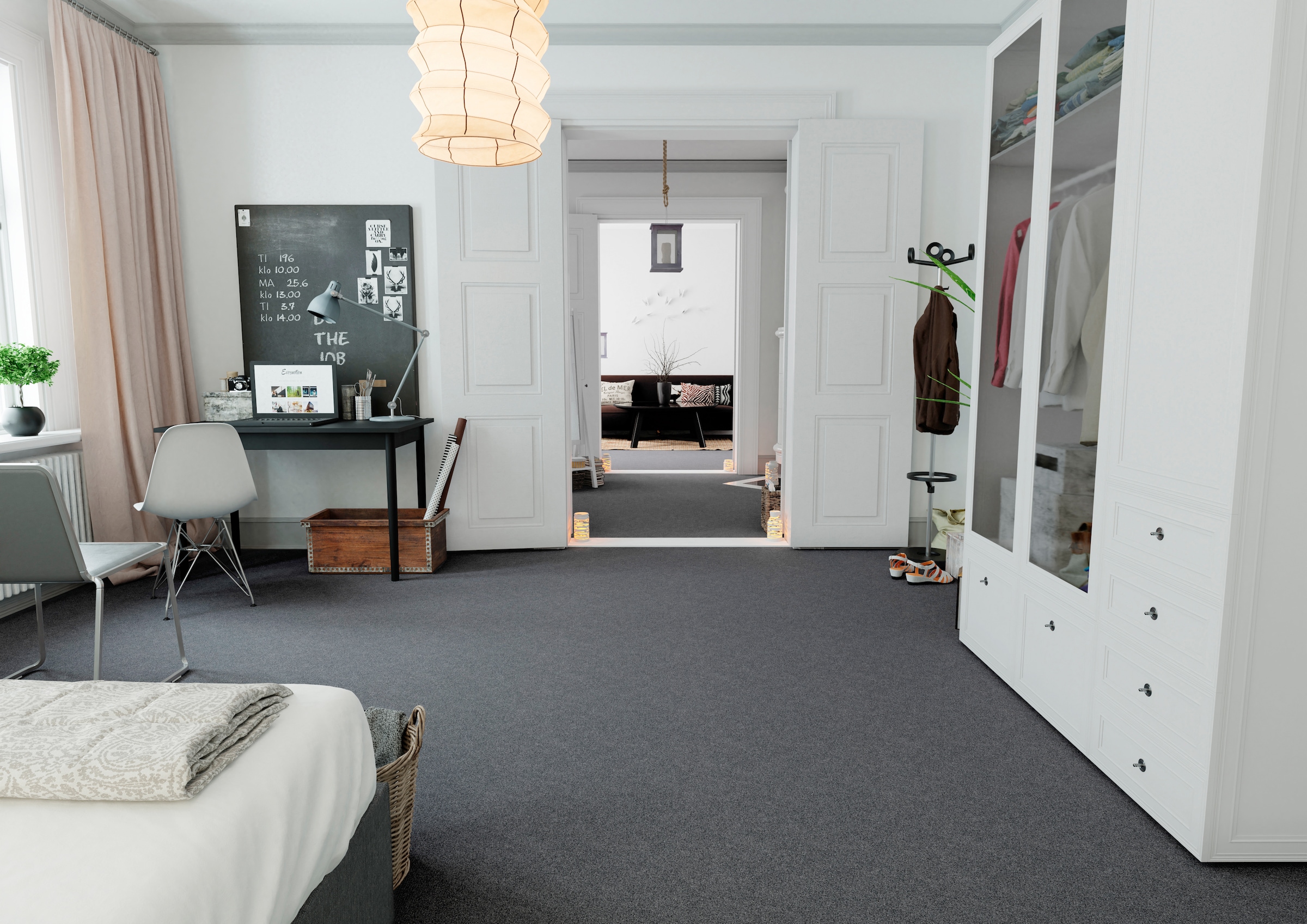 Wohnzimmer 5m², home kaufen quadratisch, cm, selbstliegend, my 1m², Fliese, 1 Stück, »Maine«, 50x50 Teppichfliese