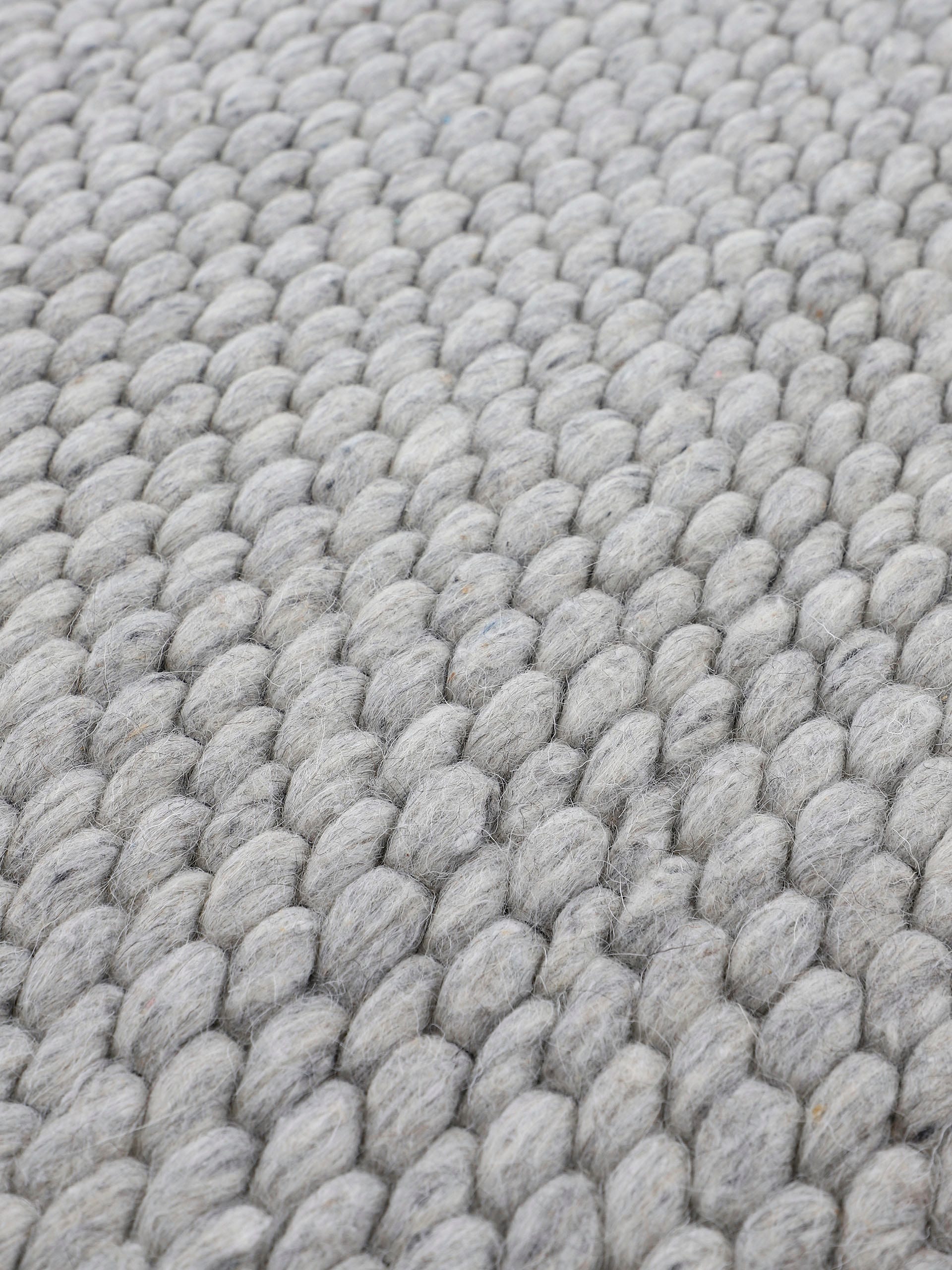 carpetfine Wollteppich »Sina«, rund, 14 mm Höhe, grobe Struktur, Zeitloses Design, reine Wolle, Wohnzimmer