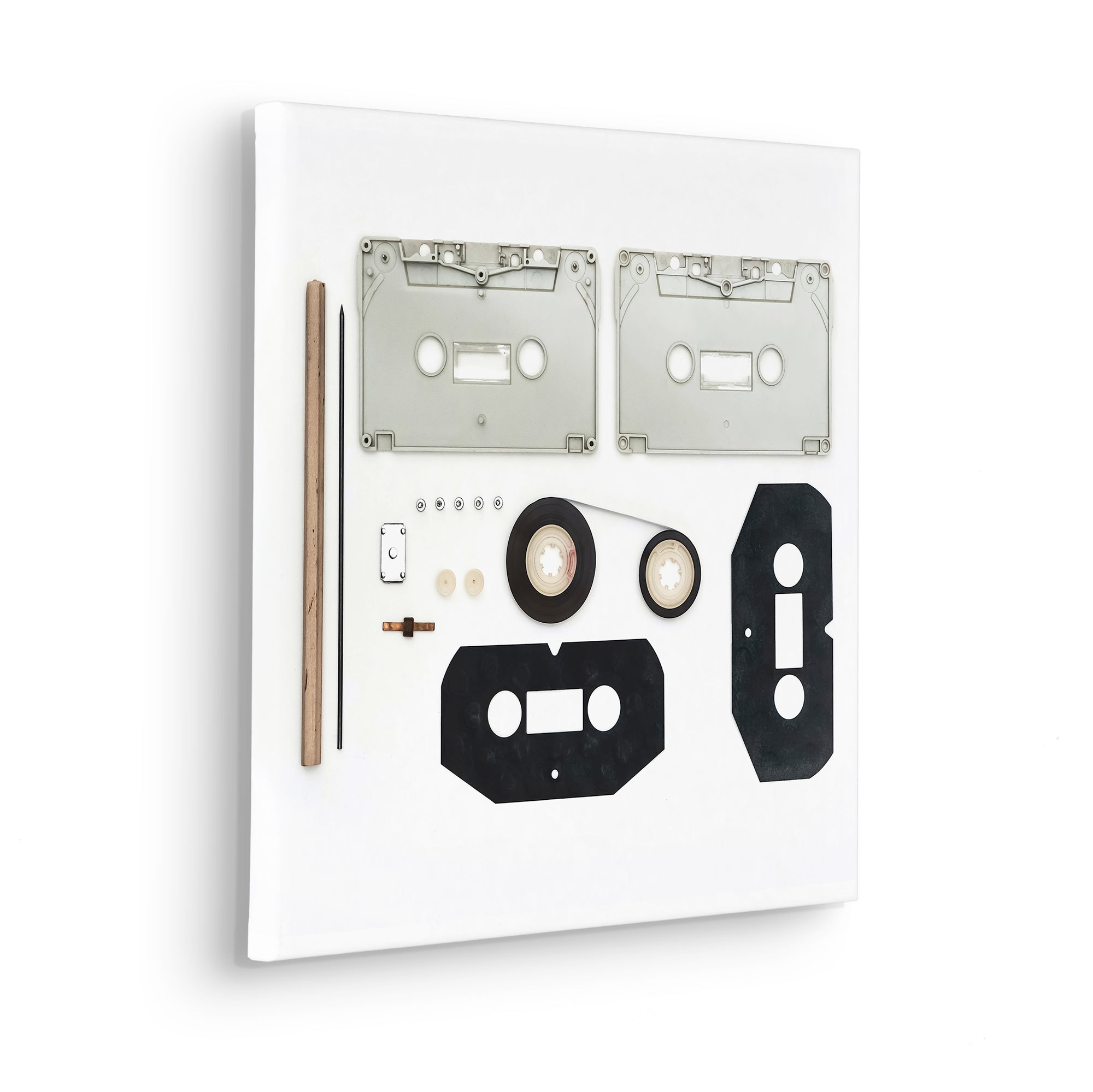 Image of Komar Leinwandbild "Assembly Instructions Cassette - Grösse 40 x 40 cm" Natur 1 Stk. tlg. Keilrahmenbild mi Echtholzrahmen