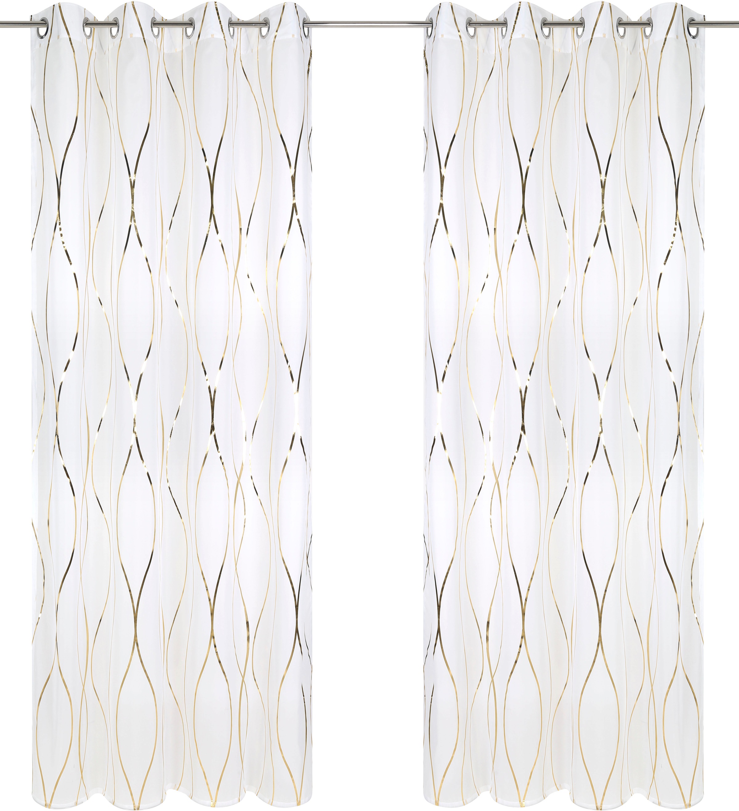 Image of my home Gardine »Alfie«, (1 St.), mit Foliendruck, transparent, glatt, gemustert bei Ackermann Versand Schweiz