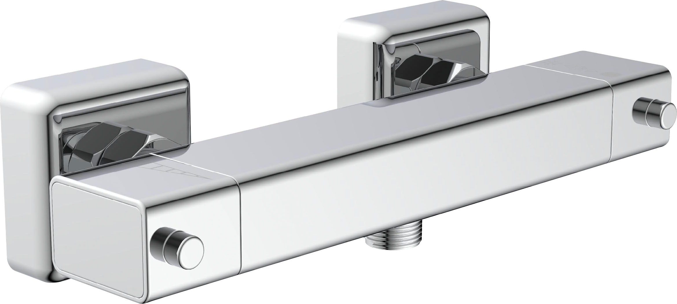 Schütte Duscharmatur "Signo" mit Thermostat, Mischbatterie Dusche, Duschthermostat in Chrom
